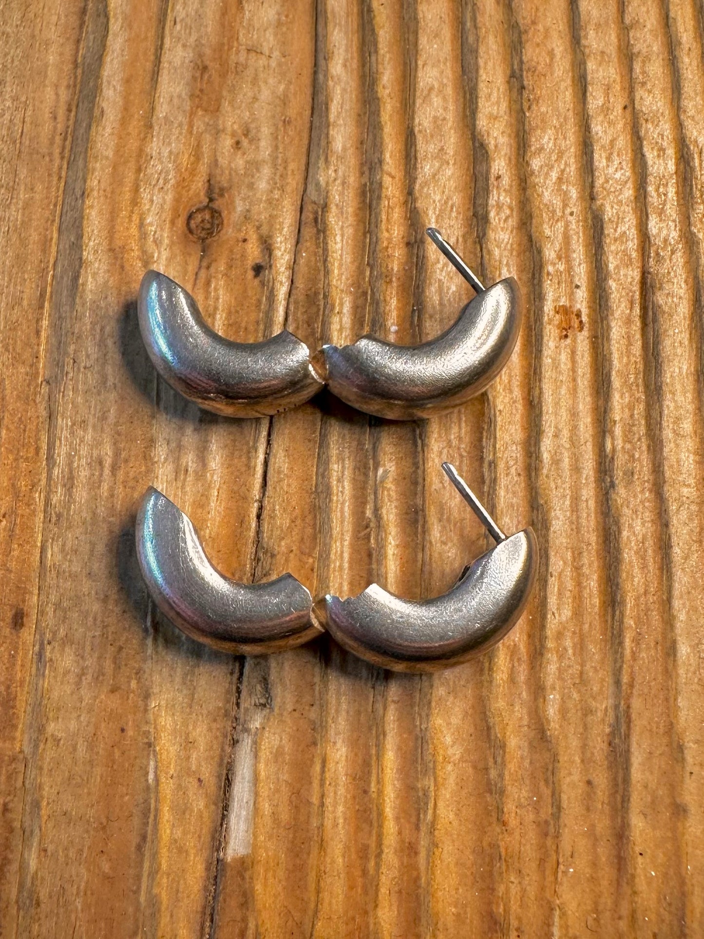 Chunky Maker Esprit Huggie Hoop 925 Sterling Silver Earrings