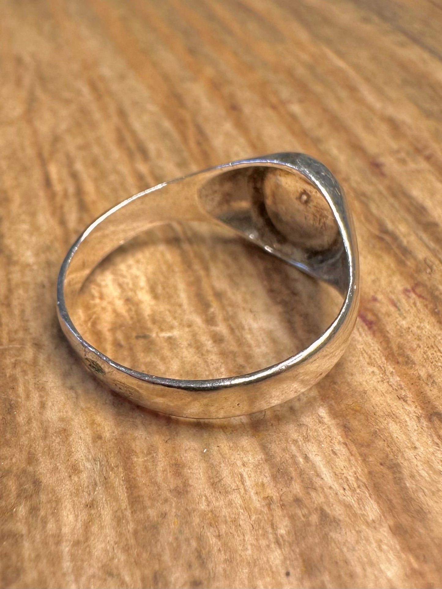 Baskenkreuz Siegelring 925 Sterling Silber Größe O