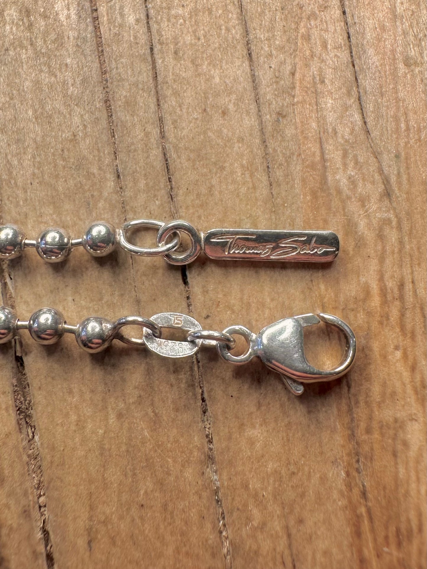 Vintage Thomas Sabo Ball Chain 925 Sterling Silver 21 inch Necklace