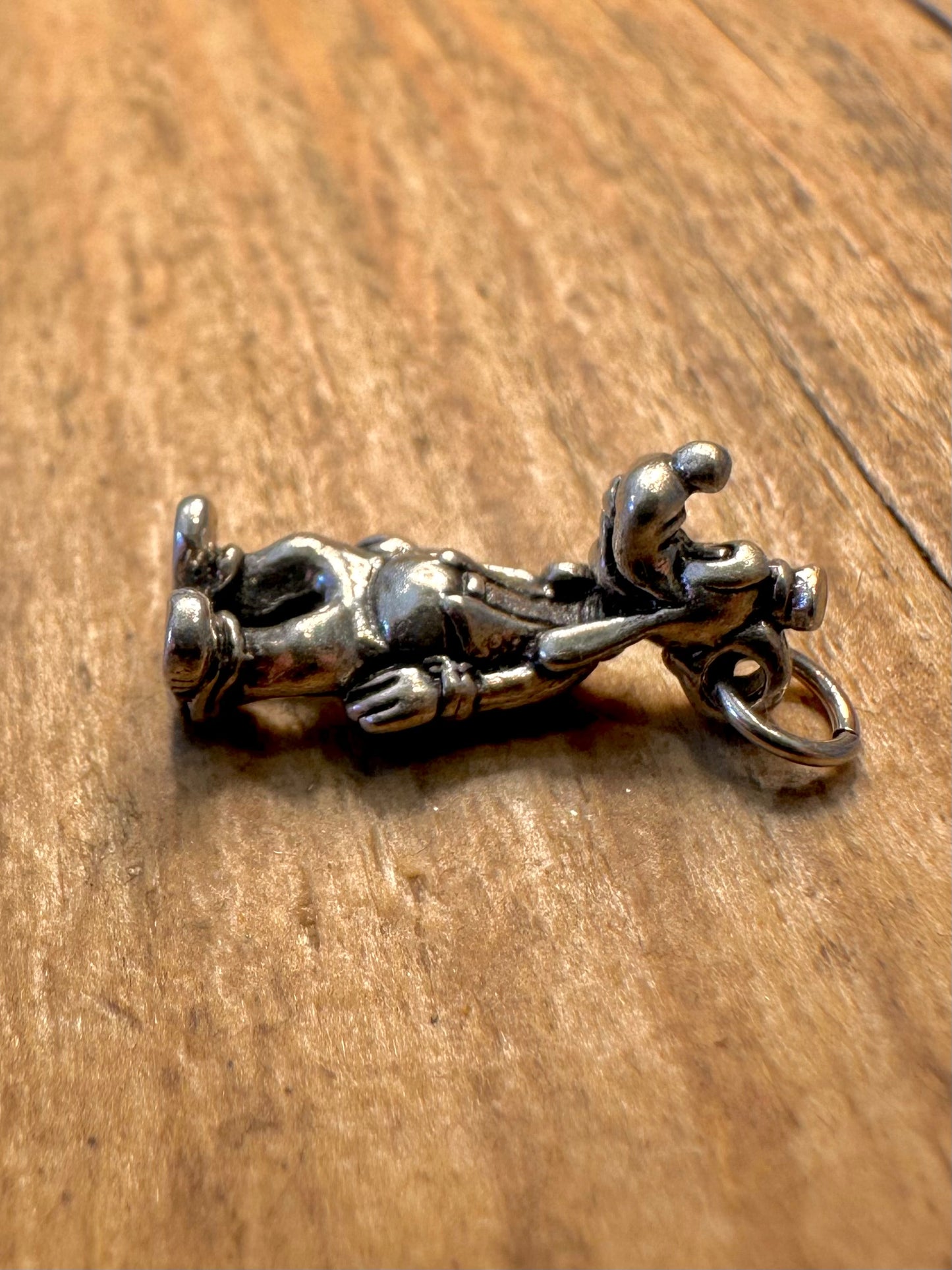 Goofy 1970er Disney 925er Sterling Silber Charm Anhänger