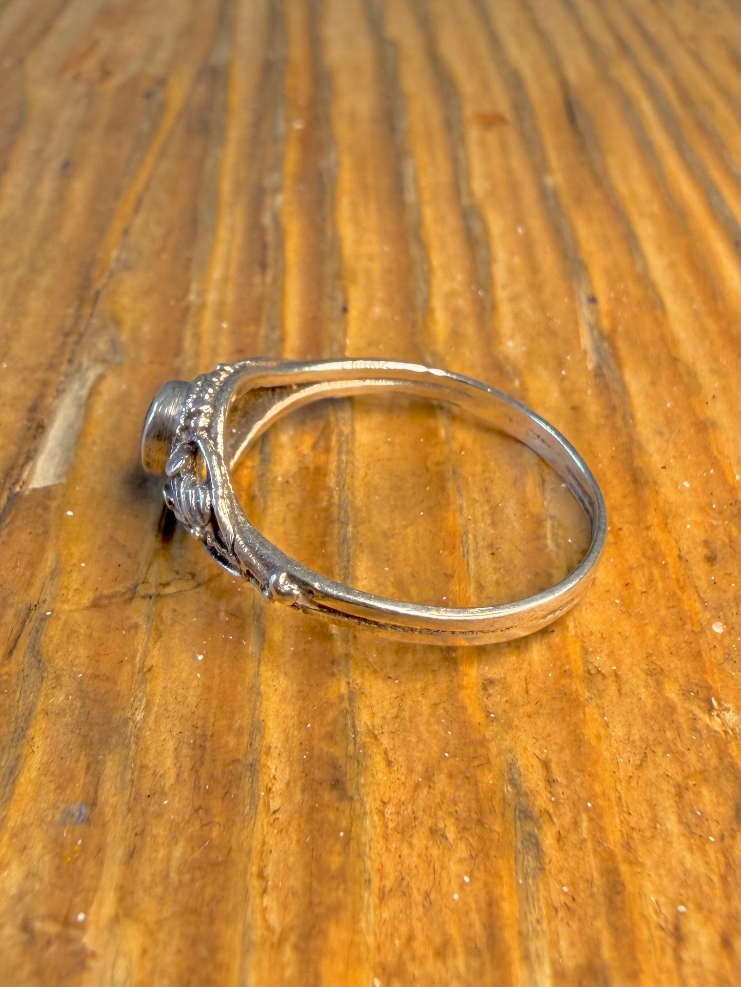 Ying and Yang Ornate Design 925 Sterling Silver Size P Ring