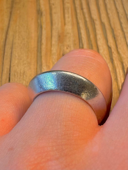 Abstract Band 925 Sterling Silver Size Q1/2 Ring