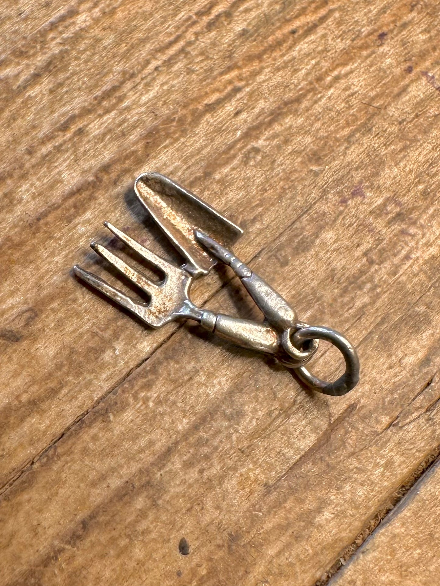 Gartenanhänger Gabel und Kelle 925er Sterlingsilber