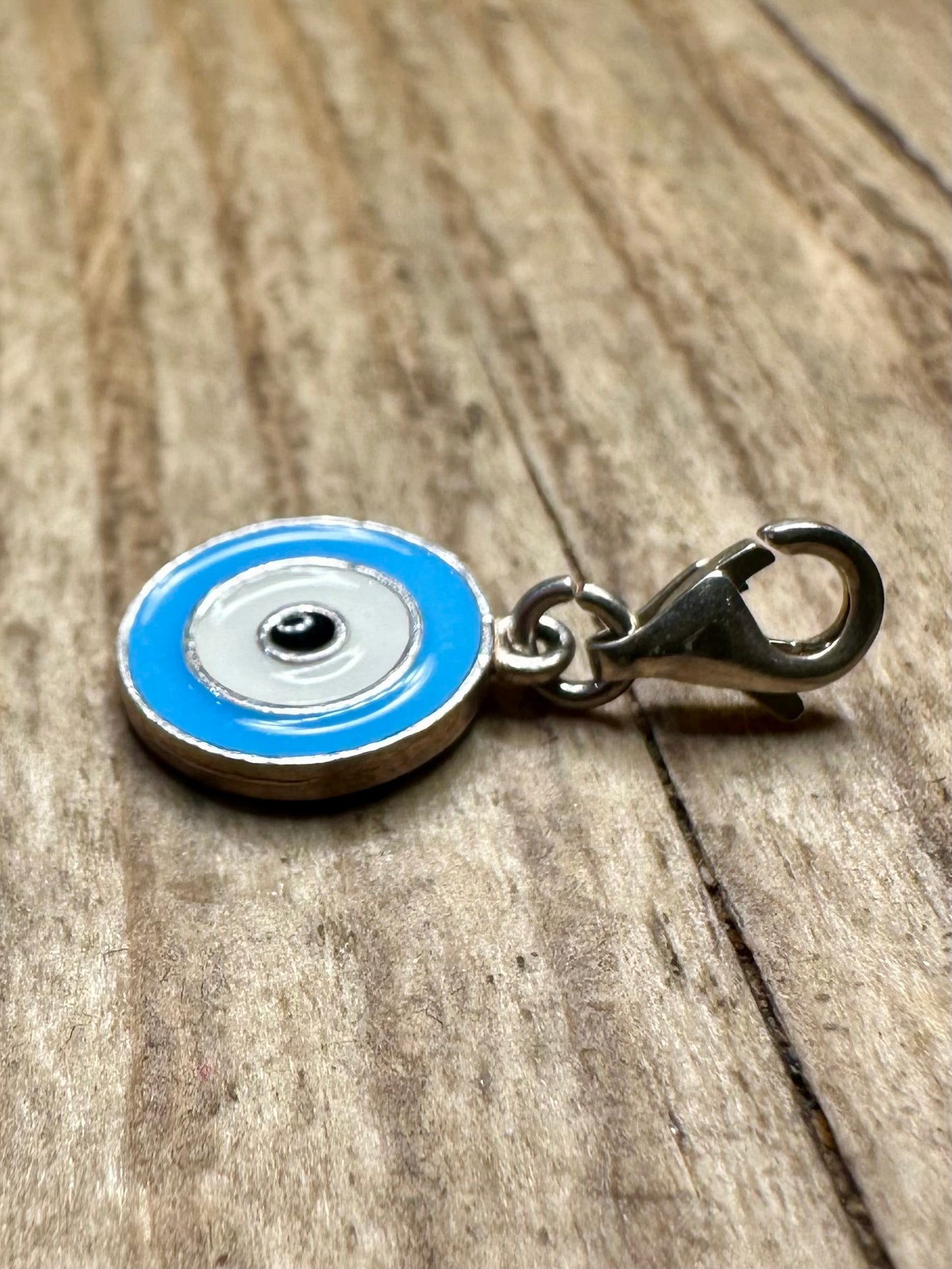 Moderner Evil Eye Verschluss 925 Sterling Silber Charm-Anhänger