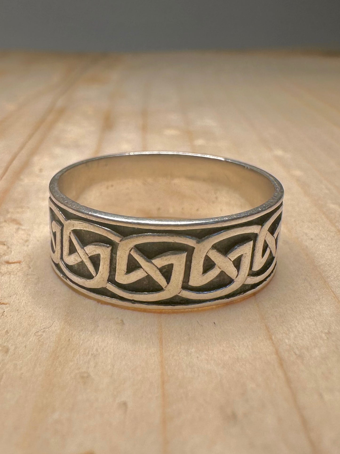 Celtic Band 925 Sterling Silver Size U1/2 Ring