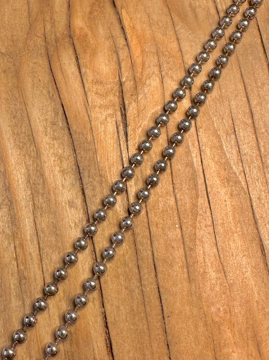 Vintage Ball Chain Italy 925 Sterling Silver 20 inch Necklace