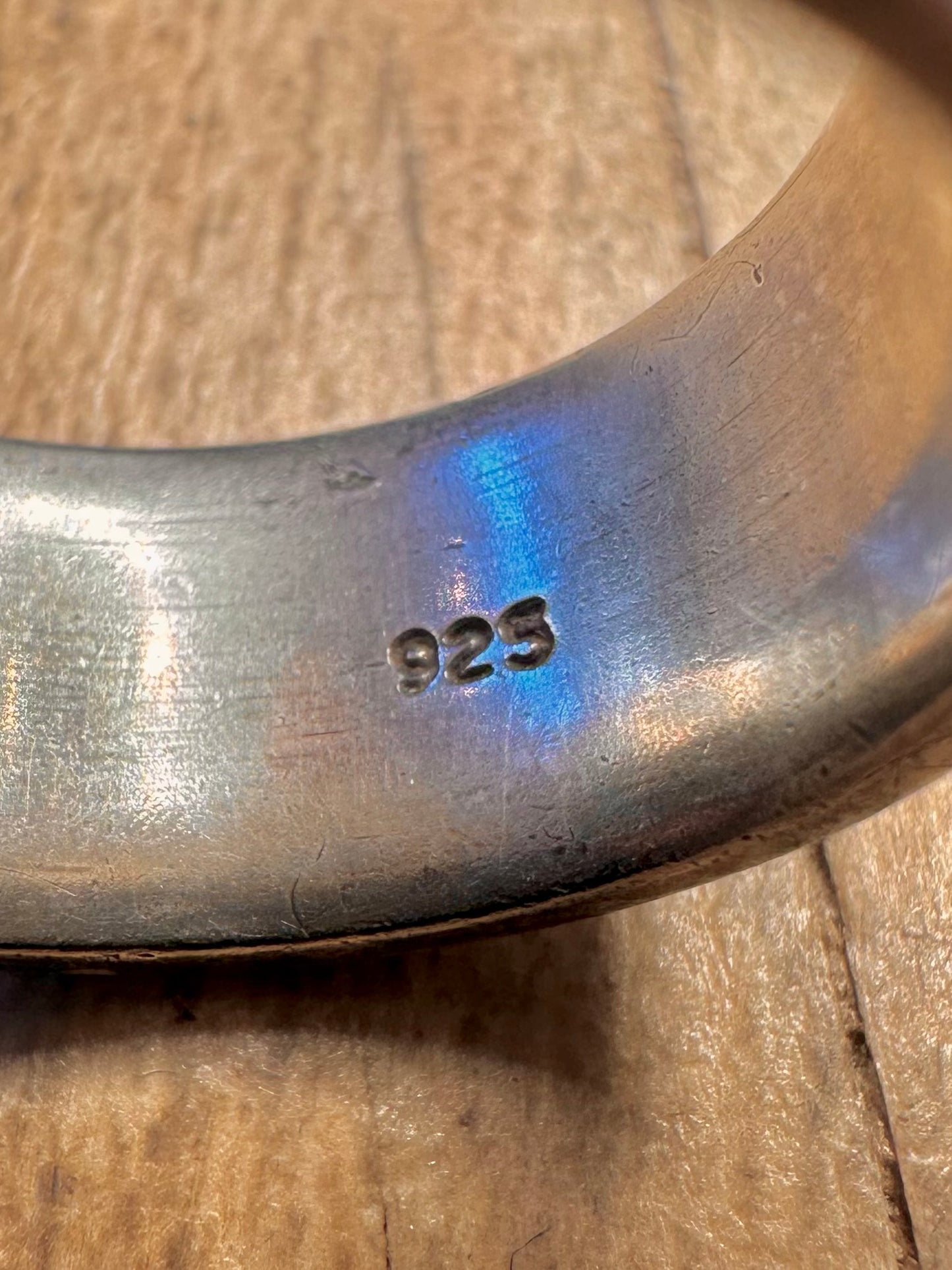 Vintage Thick Band 925 Sterling Silver Size U Ring