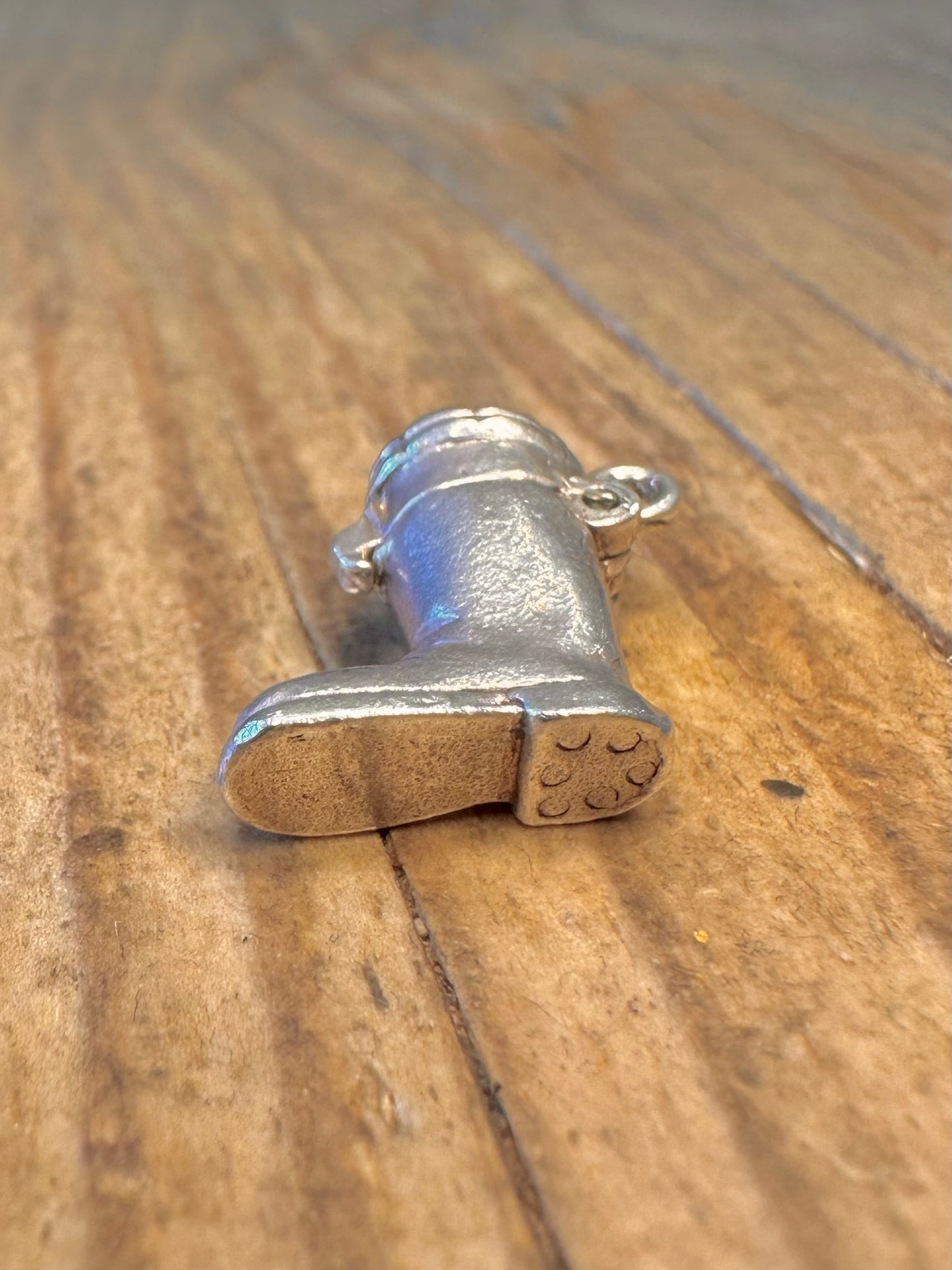 Stiefel aufklappbar mit Katze 925er Sterlingsilber Charm-Anhänger