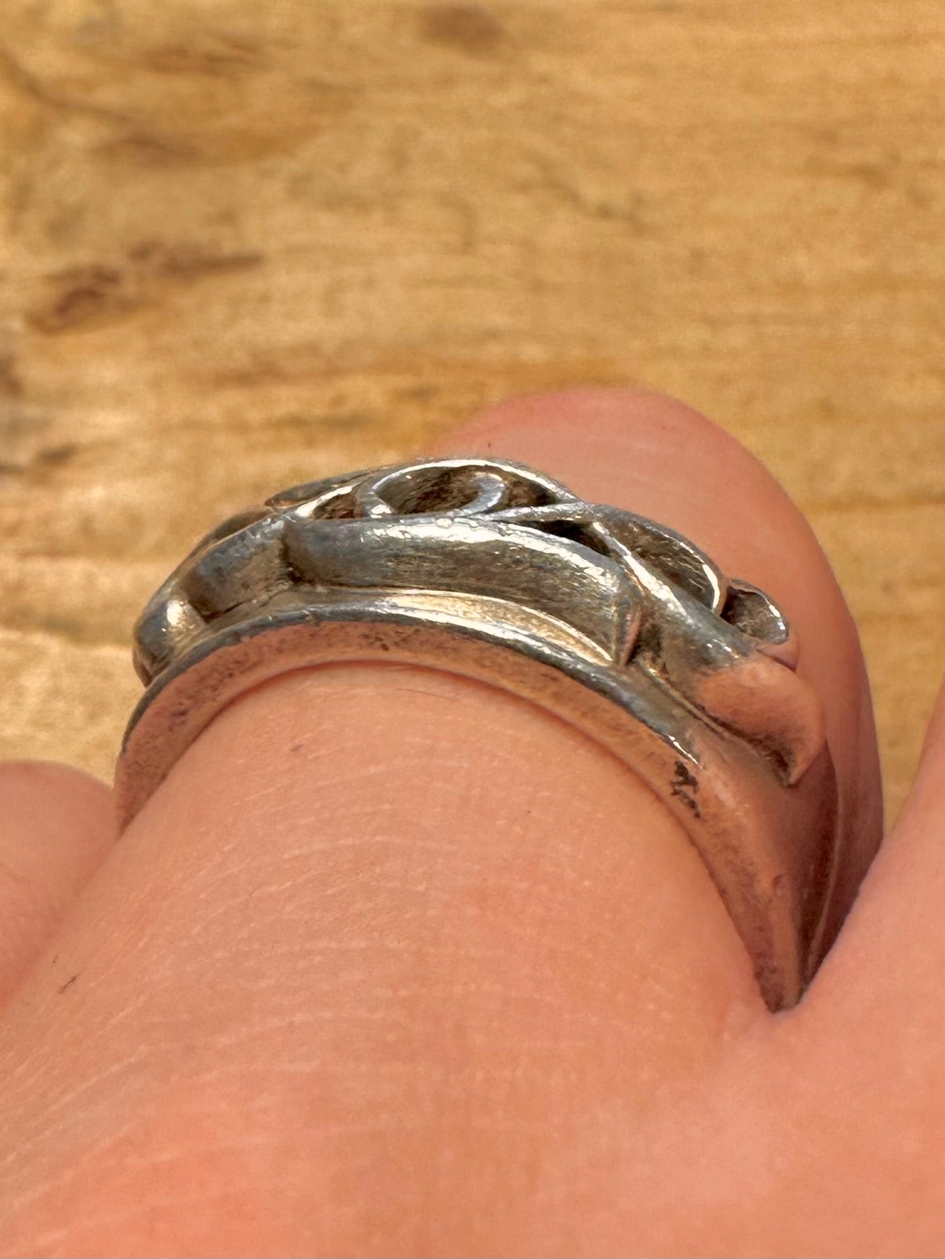 CHROME HEARTS 2000 Narrow Vine Band 925 Silver Size Q1/2 Ring