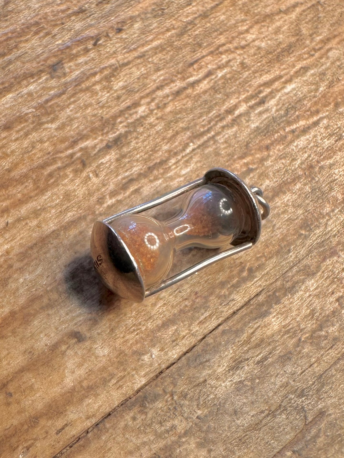 Hour Glass 925 Sterling Silver Charm Pendant