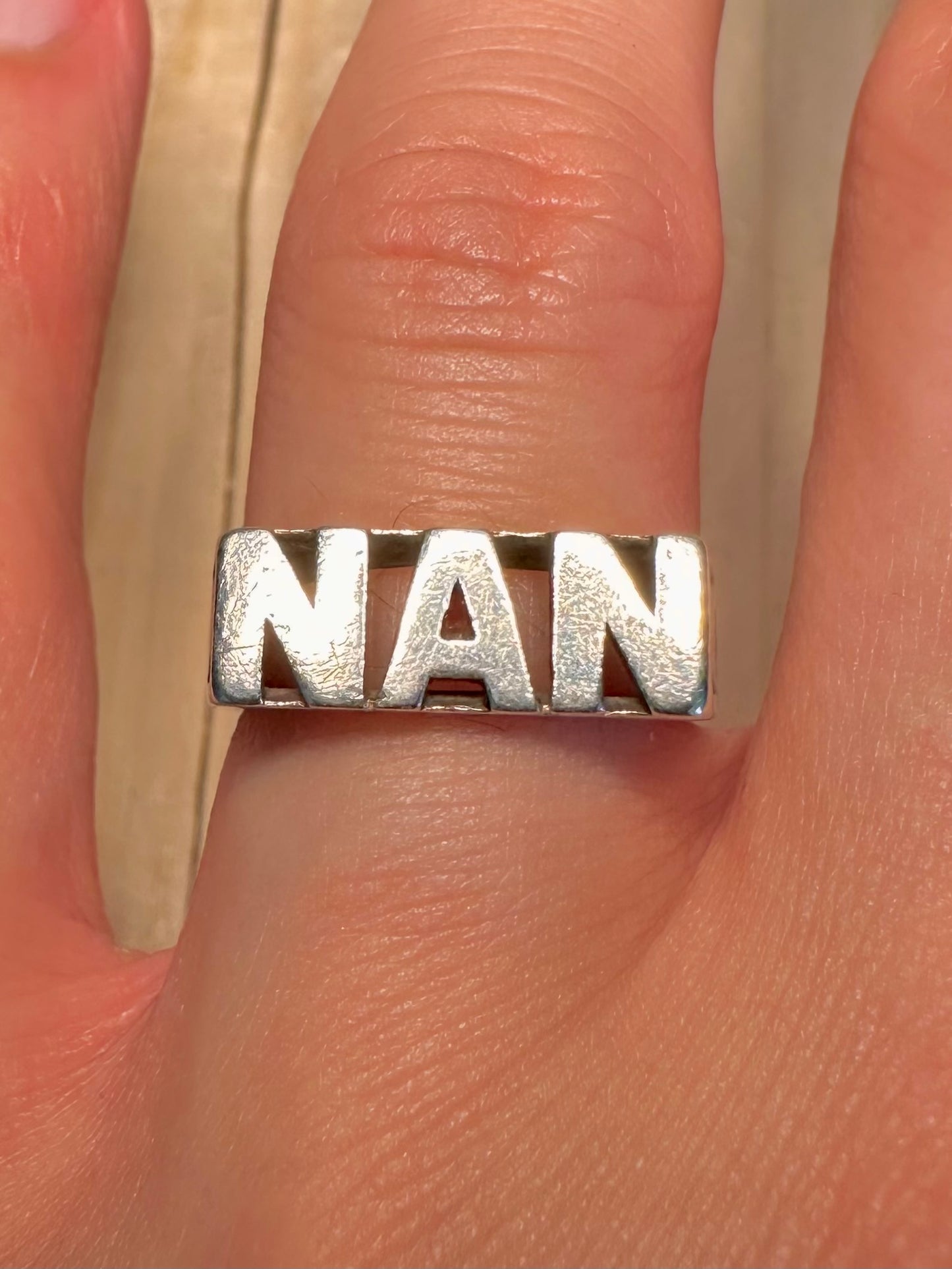 Nan Signet 925 Sterling Silver Size K Ring