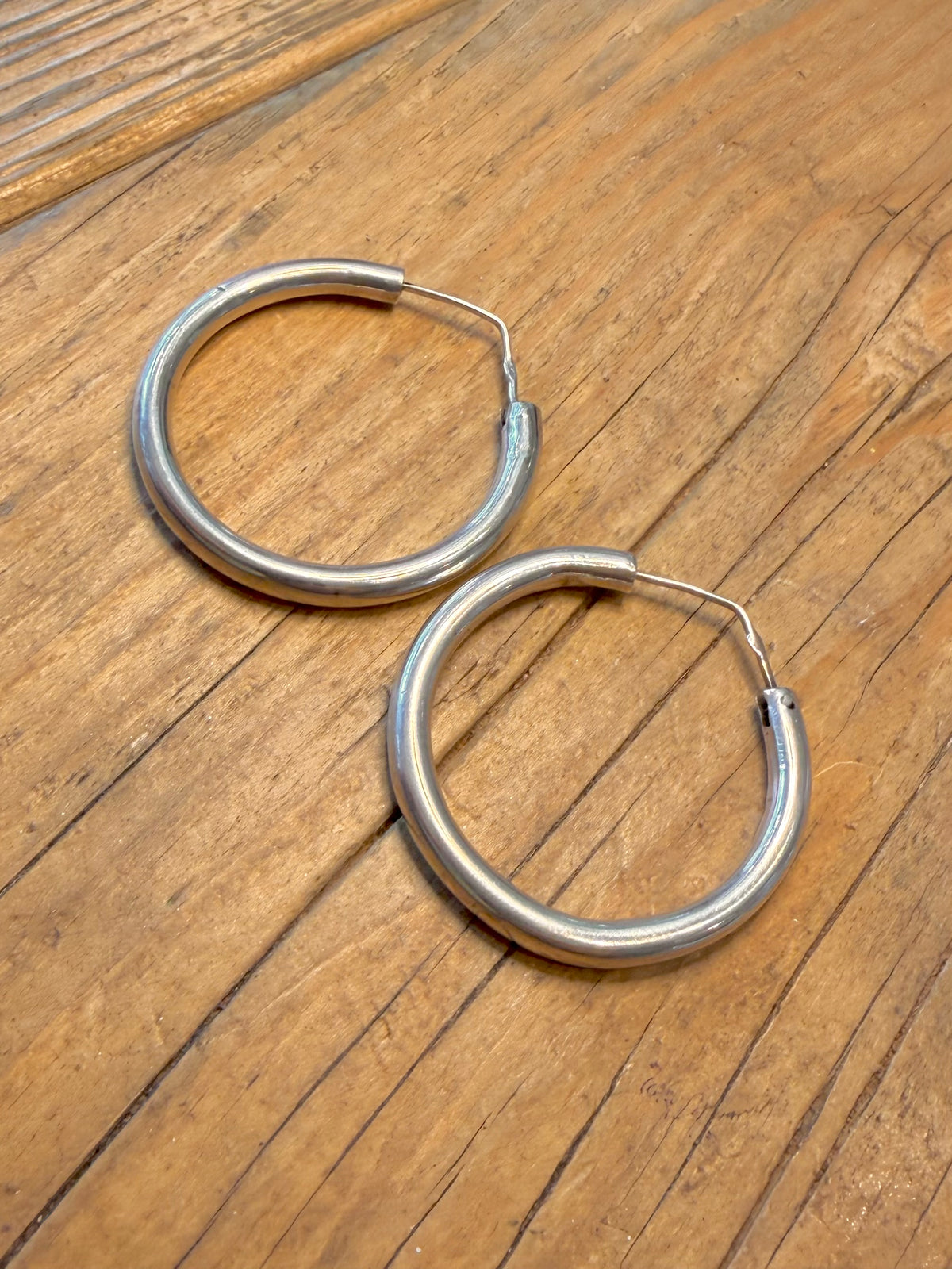 Chunky Rounded Hoops 925 Sterling Silver Earringa