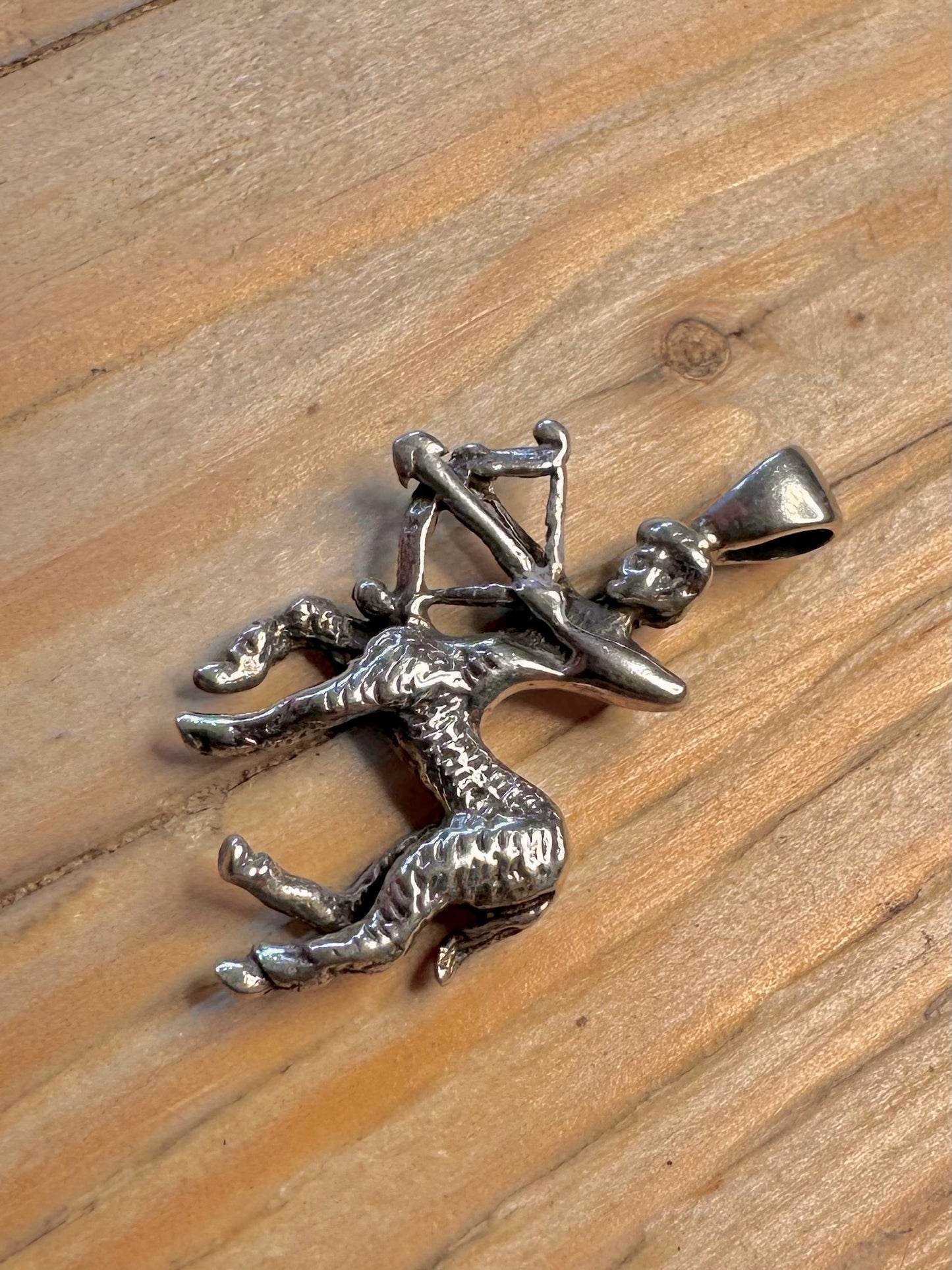 Vintage Sagittarius Archer 925 Silver Pendant