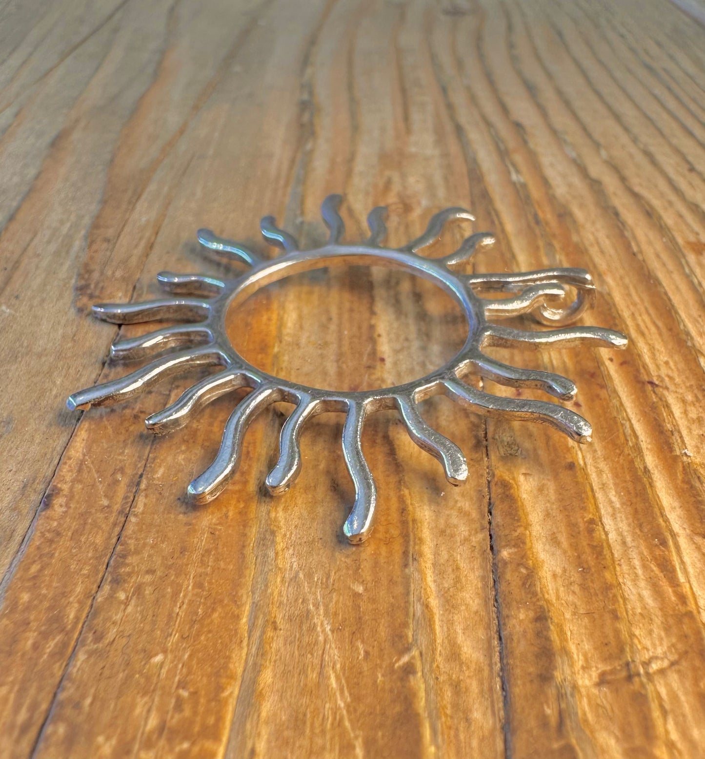 Abstract Sun 925 Sterling Silver Pendant