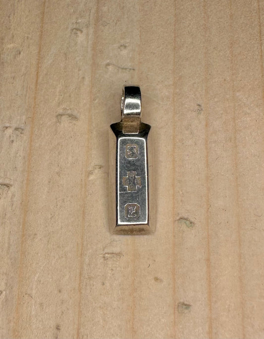 Ingot 1997 Maker KH Hallmarked 925 Sterling Silver Pendant