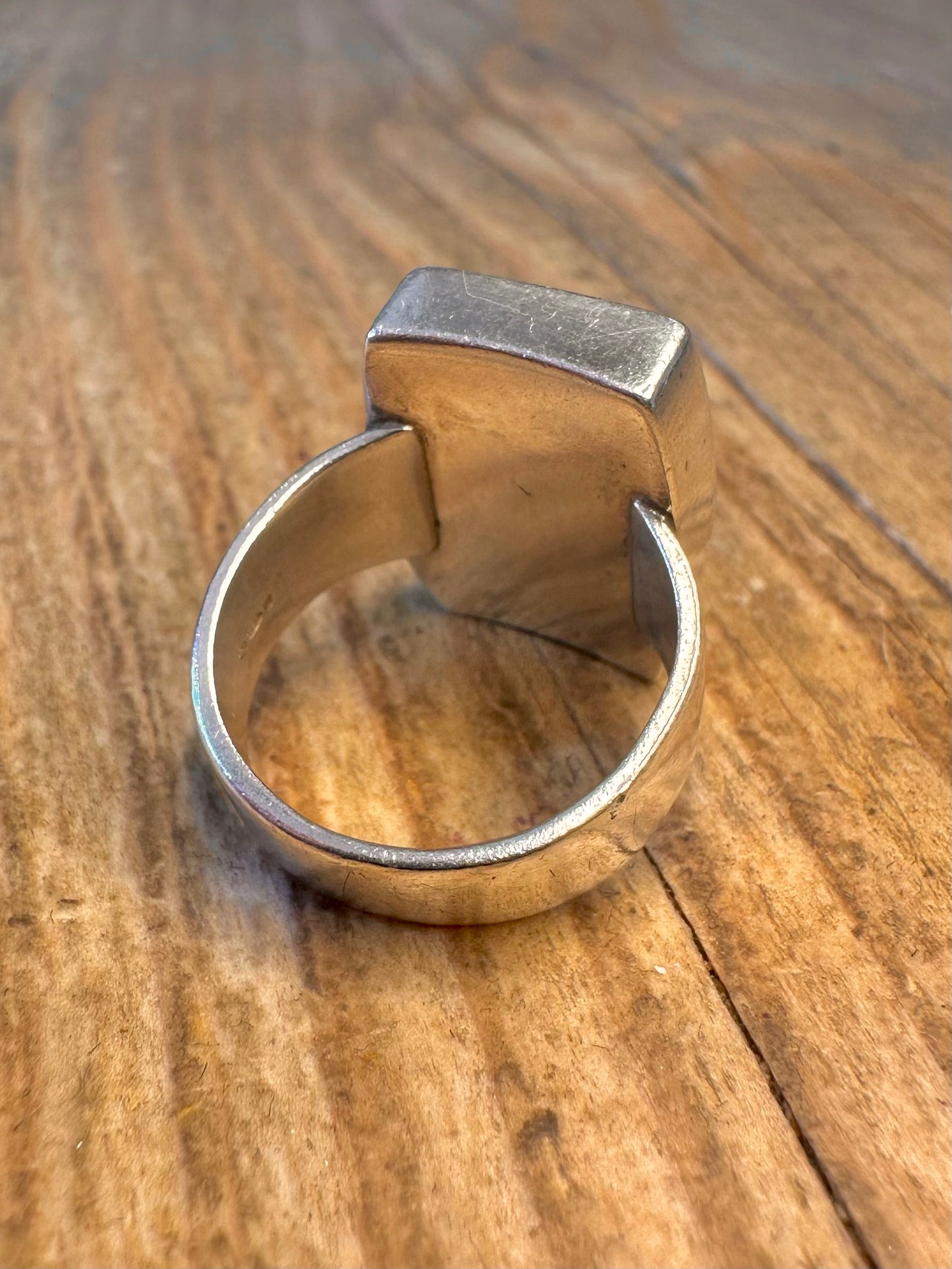 Arne Johansen Abalone Denmark 925 Sterling Silver Size M1/2 Ring