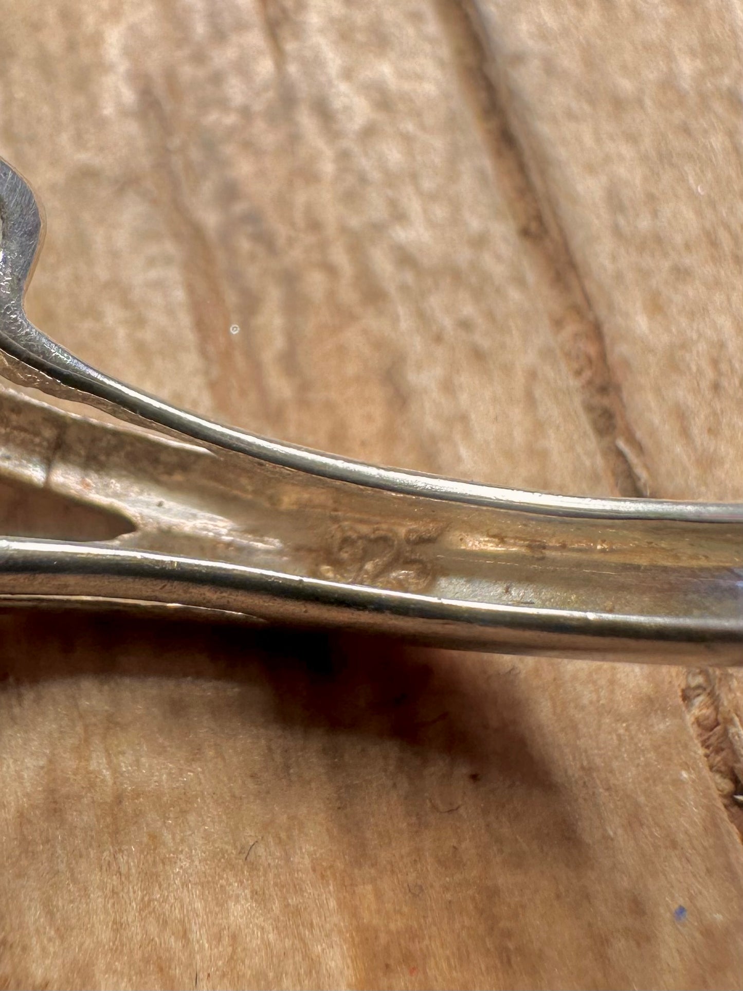 Vintage Opal and Pink Tourmaline 925 Sterling Silver Size T Ring