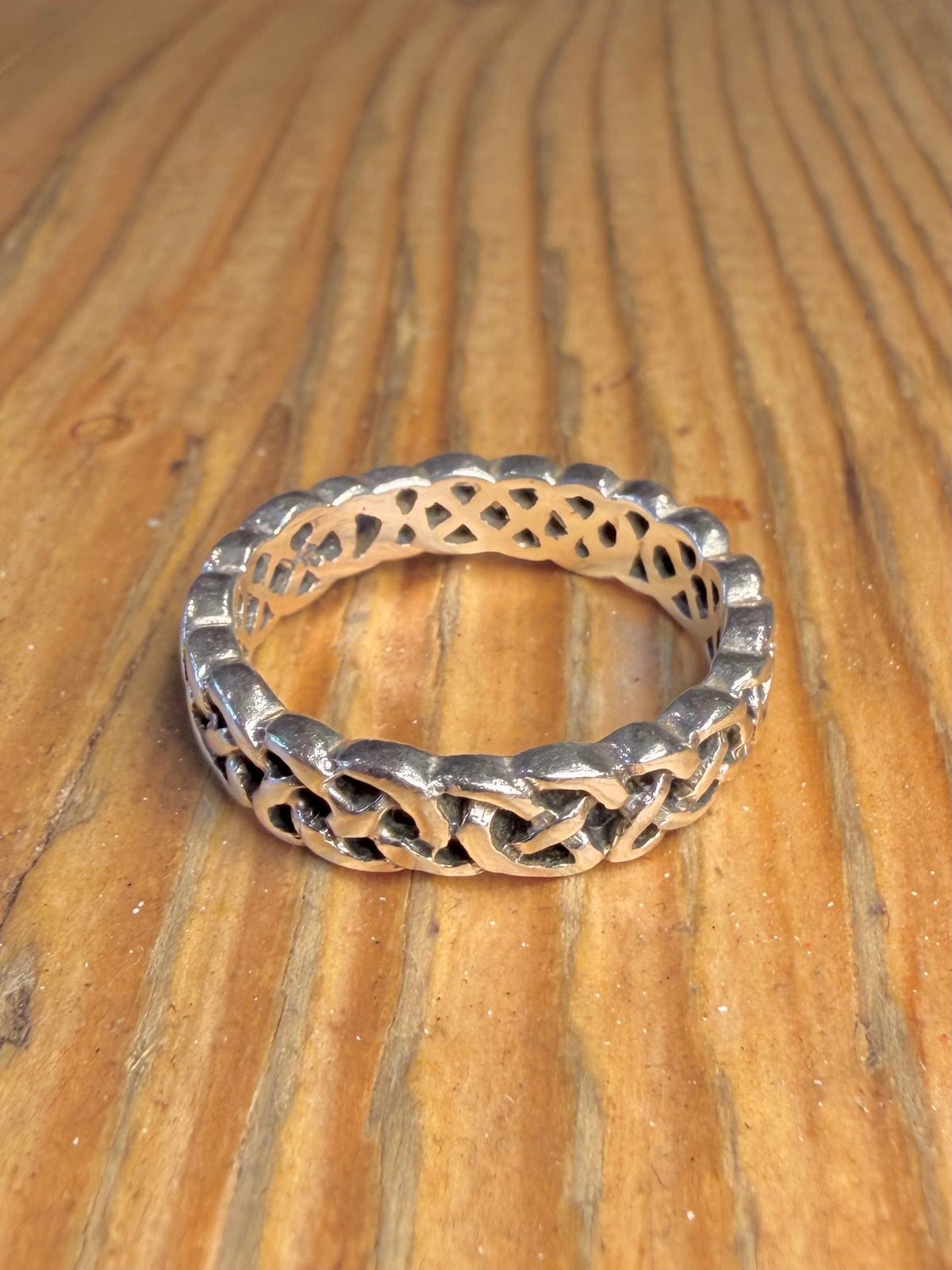 Celtic Band 925 Sterling Silver Size T1/2 Ring