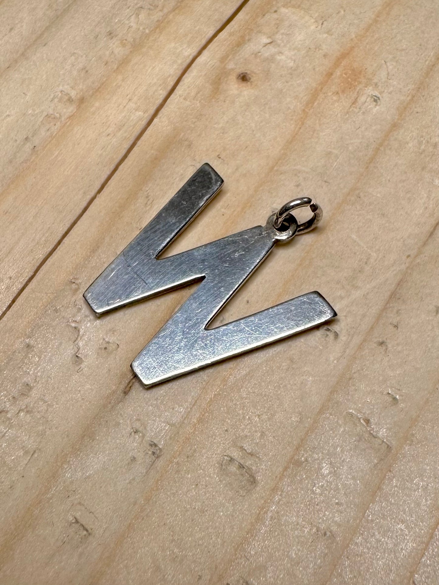 W Letter 925 Sterling Silver Pendant