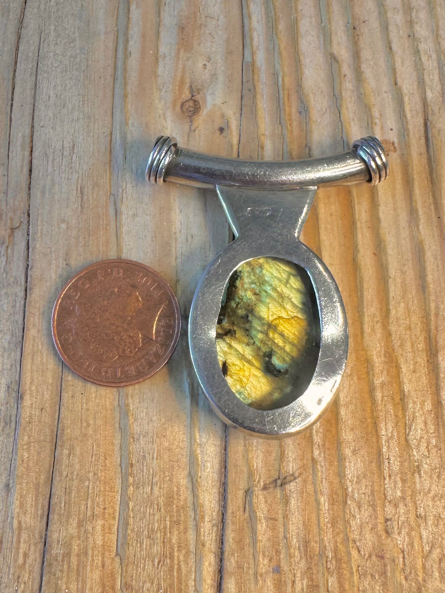 Labradorite Oval 925 Sterling Silver Pendant