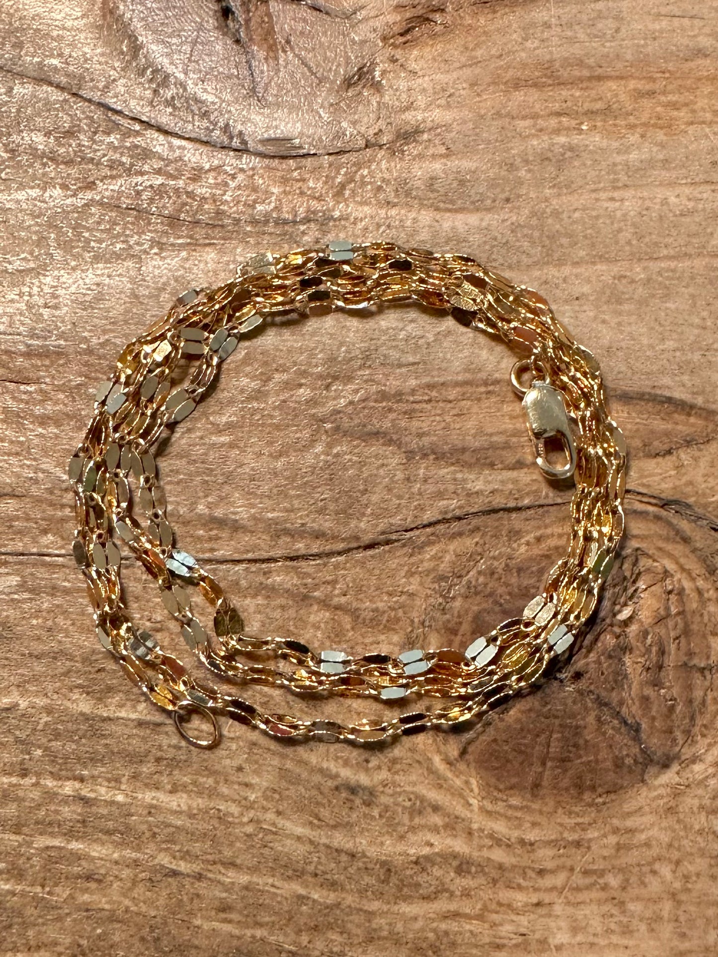 Modern Forzatina Chain Gold on 925 Silver 17.8 inch Necklace