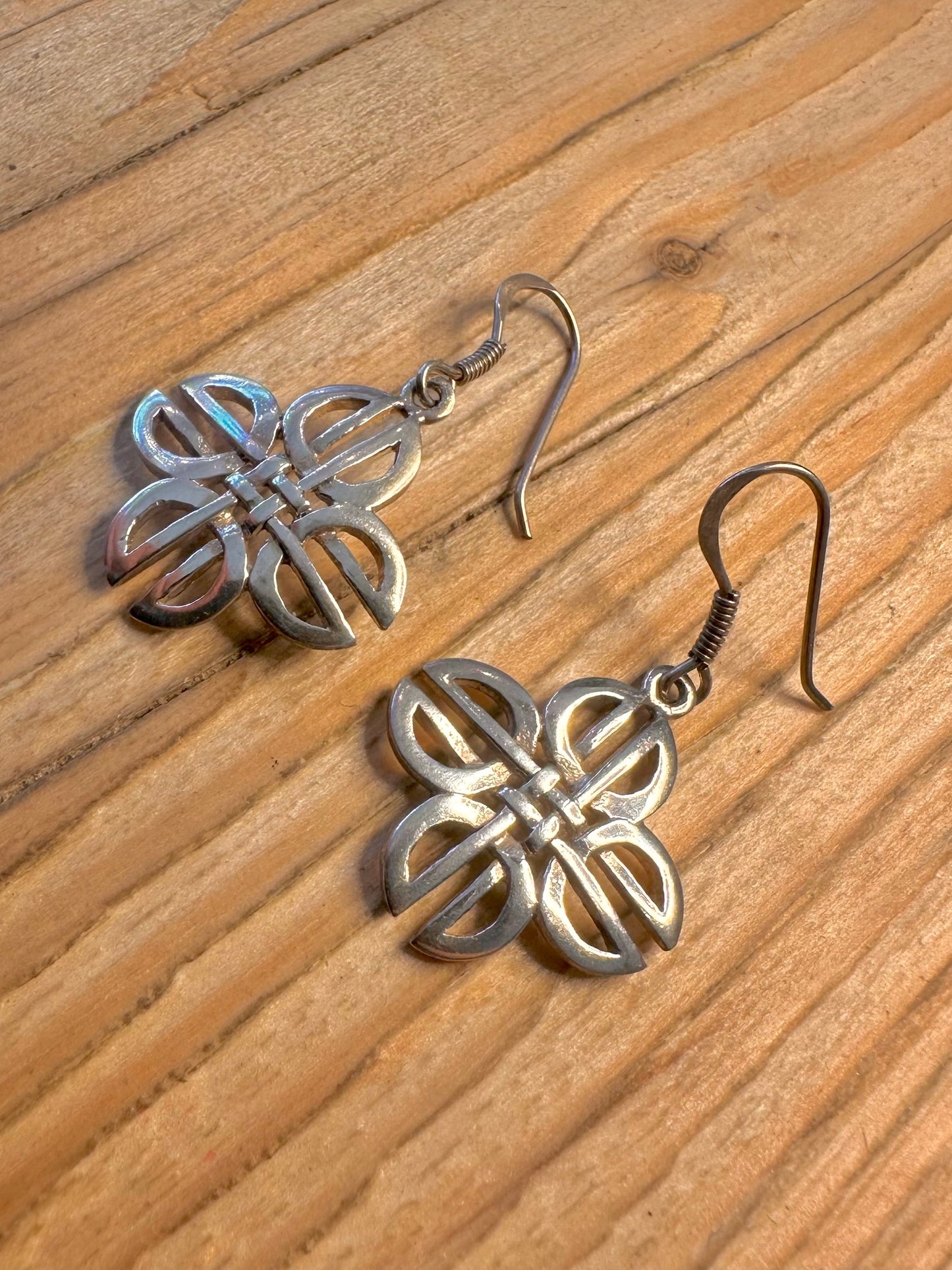 Vintage Celtic 925 Sterling Silver Earrings
