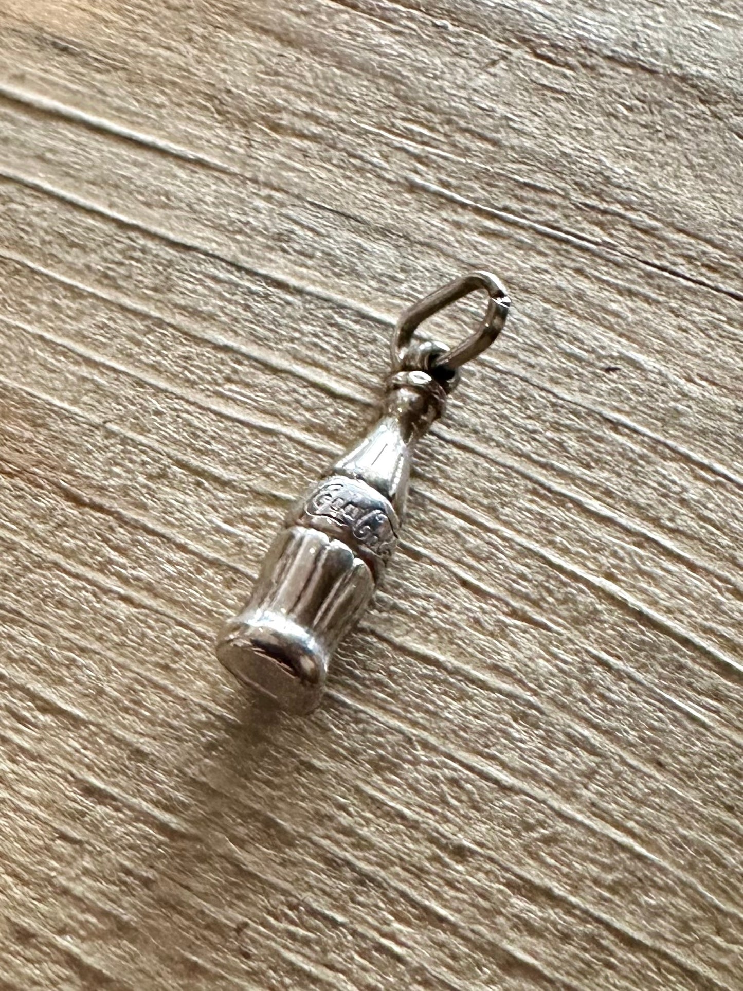 Vintage Coca Cola Bottle Italy 925 Silver Charm Pendant