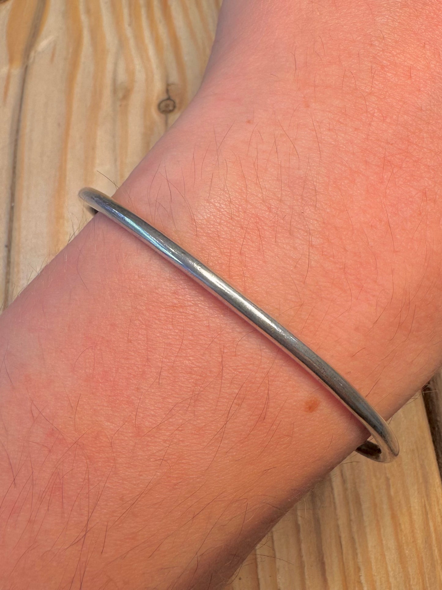 Vintage Carnelian 925 Silver Bangle