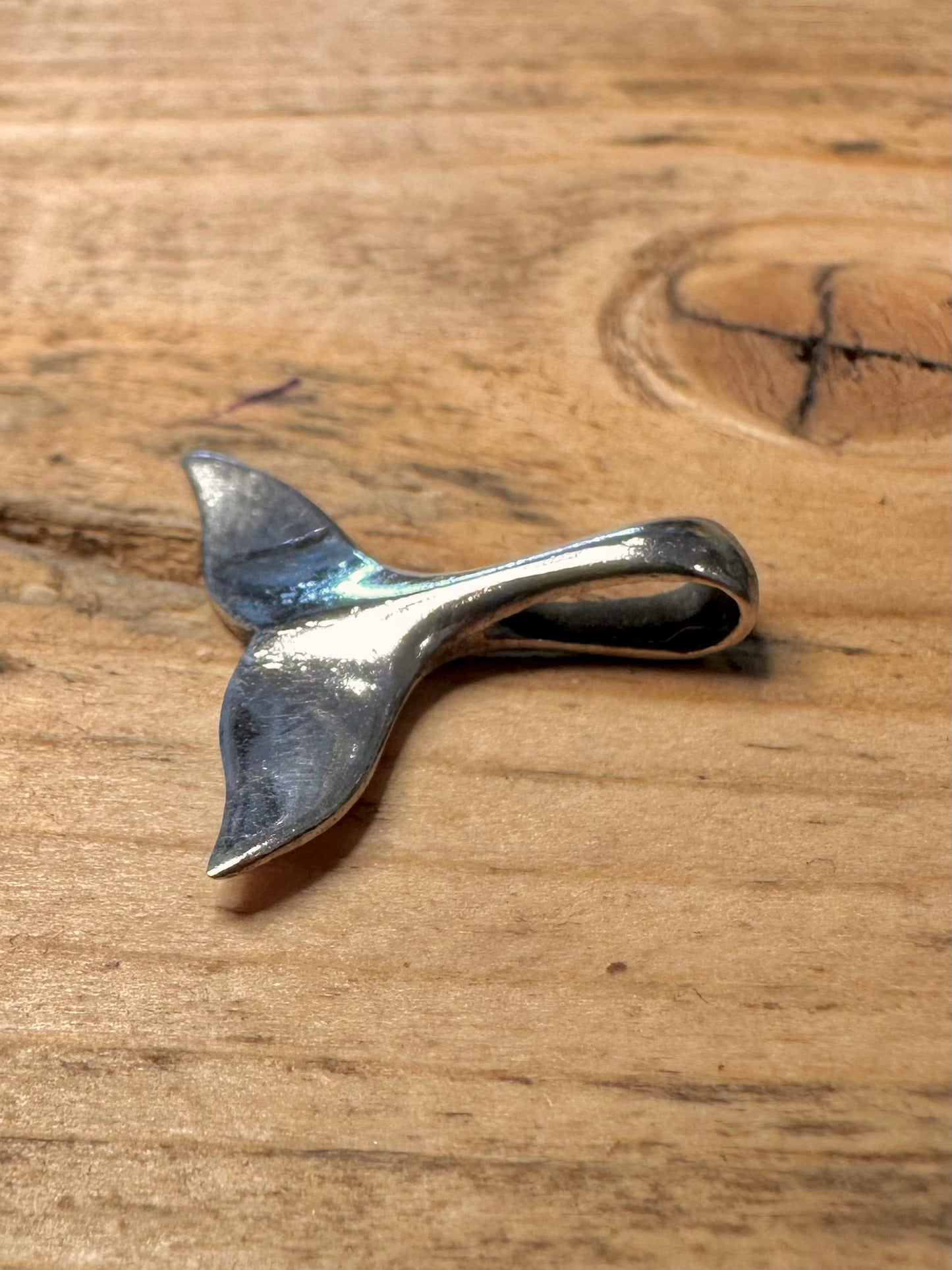 Vintage Whale Tail 925 Silver Pendant
