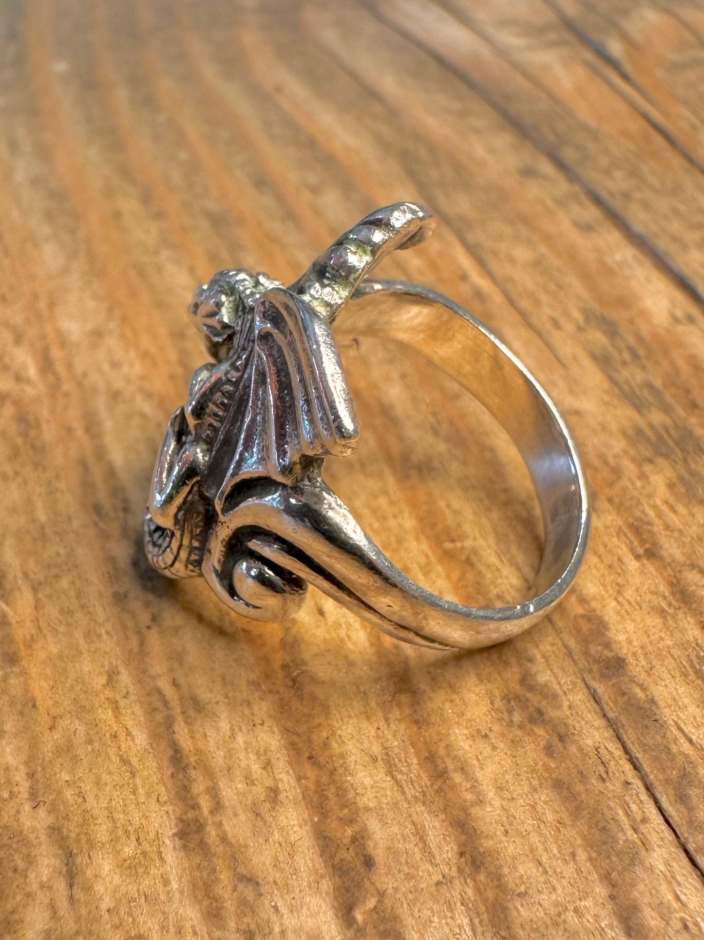 Drachenring aus 925er Sterlingsilber, Größe J