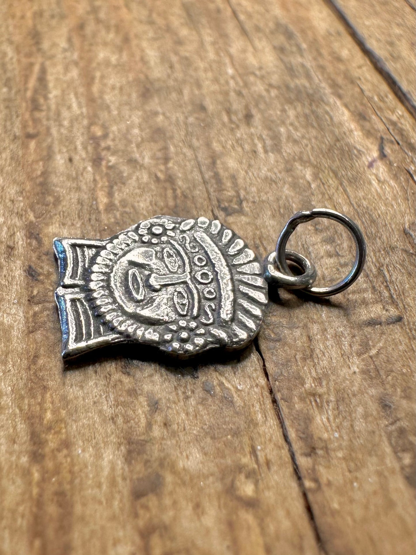 Aztekenkopf 900 Silber Charm-Anhänger