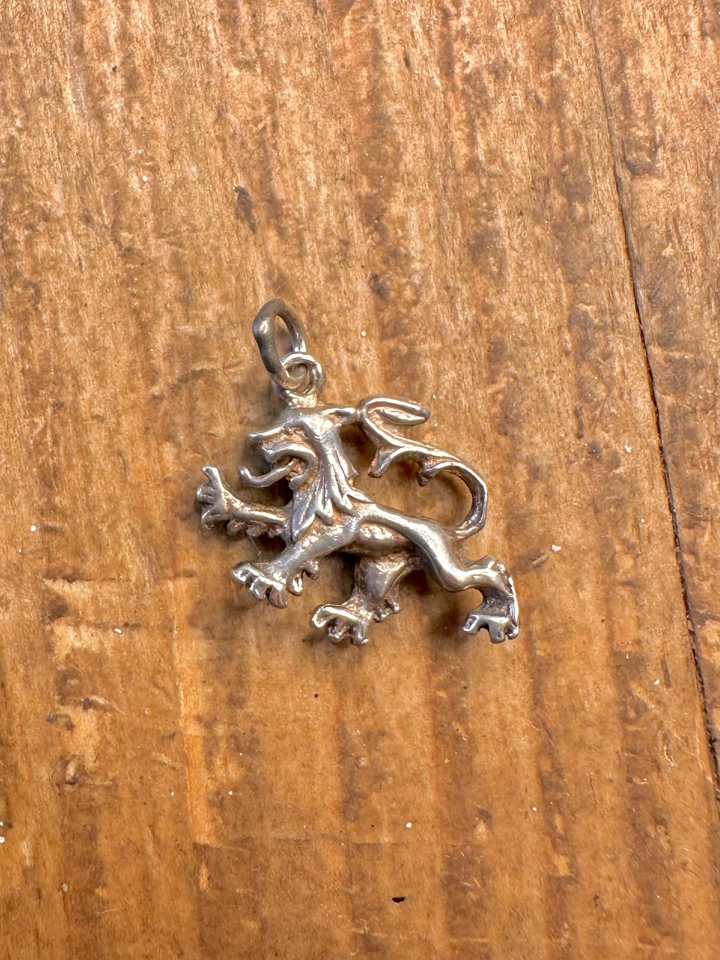 Scottish Lion Rampart 925 Sterling Silver Charm Pendant