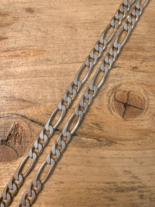 Vintage Figaro Chain 925 Silver 20.5 inch Necklace