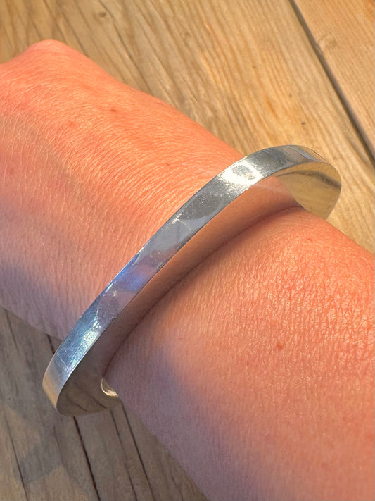 Abstract Geometric Shape 925 Sterling Bangle