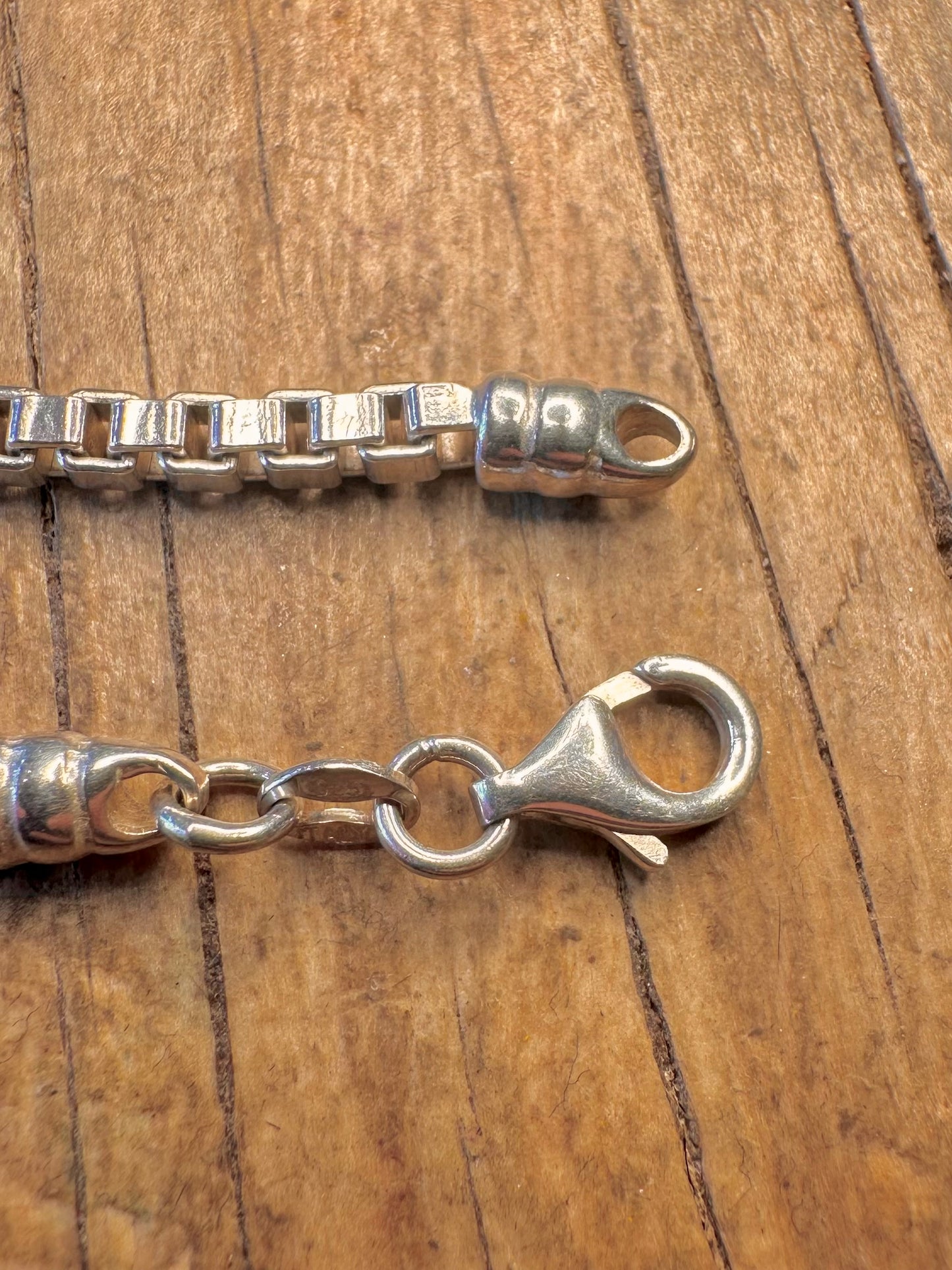 Kasten- und Balkenkette 925 Sterling Silber 7,5 Zoll Armband