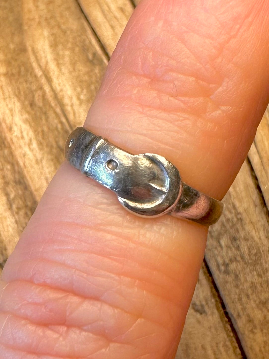 Buckle 925 Sterling Silver Size E Ring