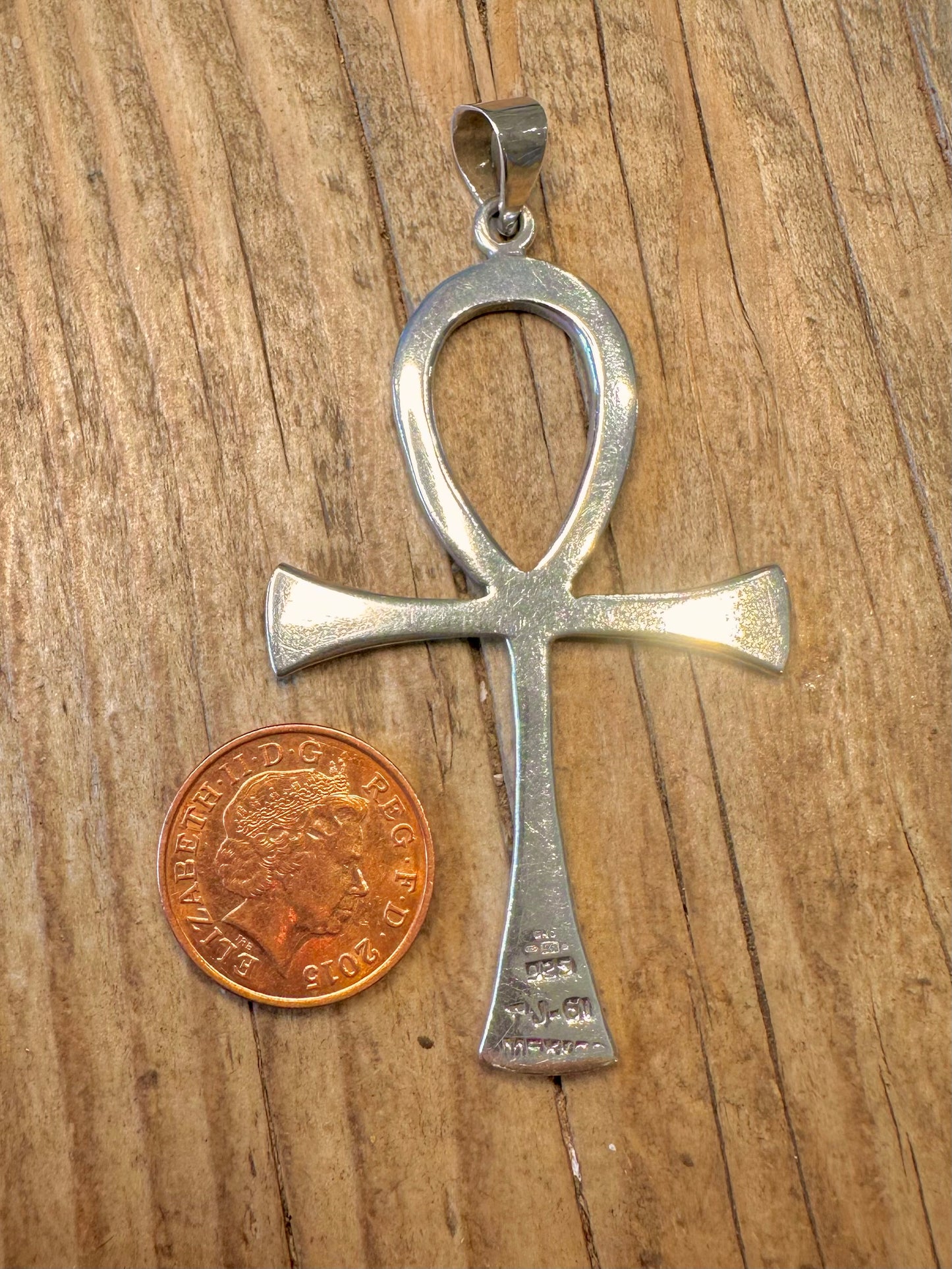 Großer Ankh Mexiko 925 Sterling Silber Anhänger