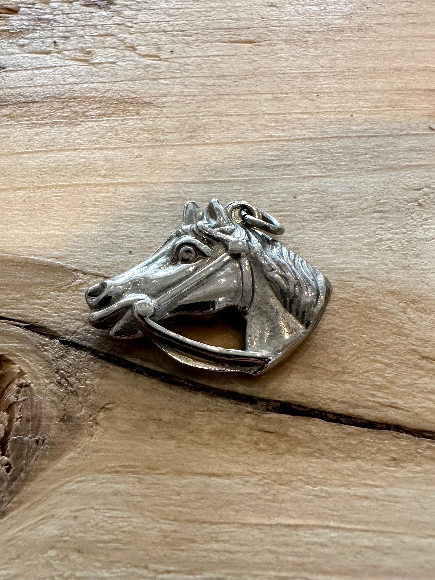 Vintage Horse Head 925 Silver Pendant