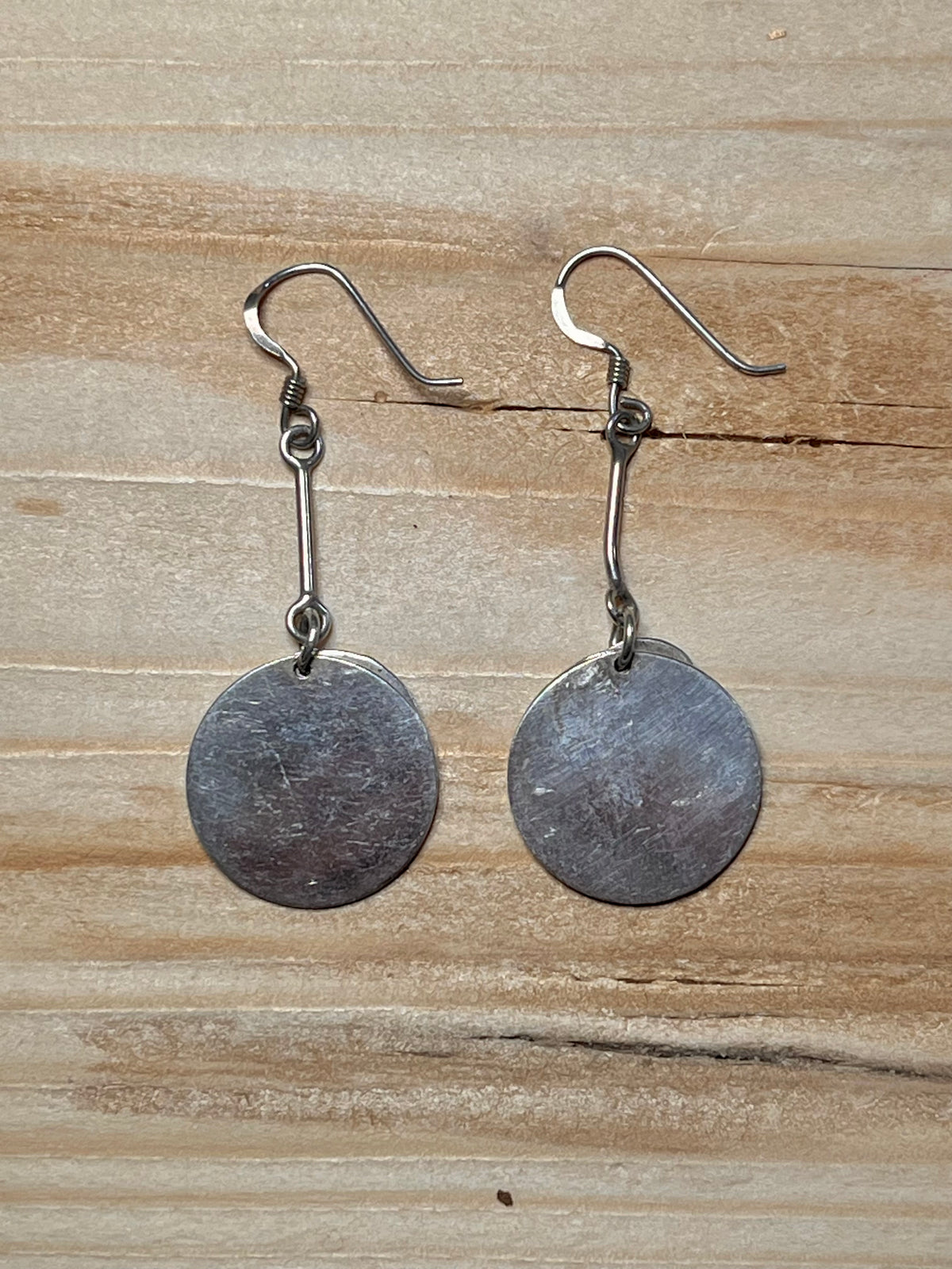 Stacked Circle 925 Sterling Silver Drop Earrings