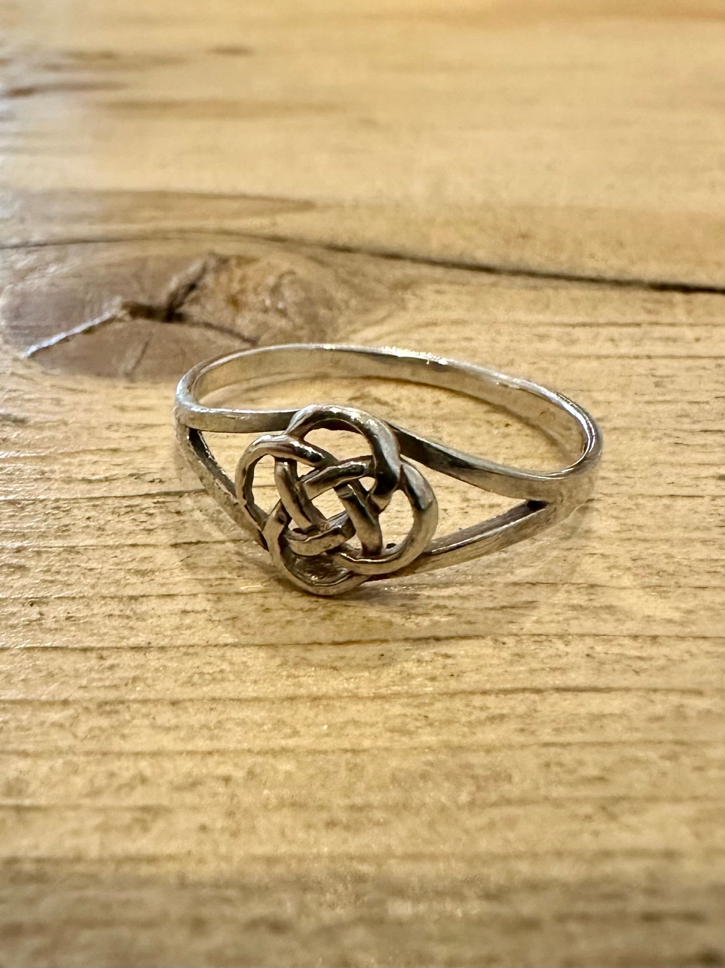 Vintage Celtic 925 Silver Size S Ring