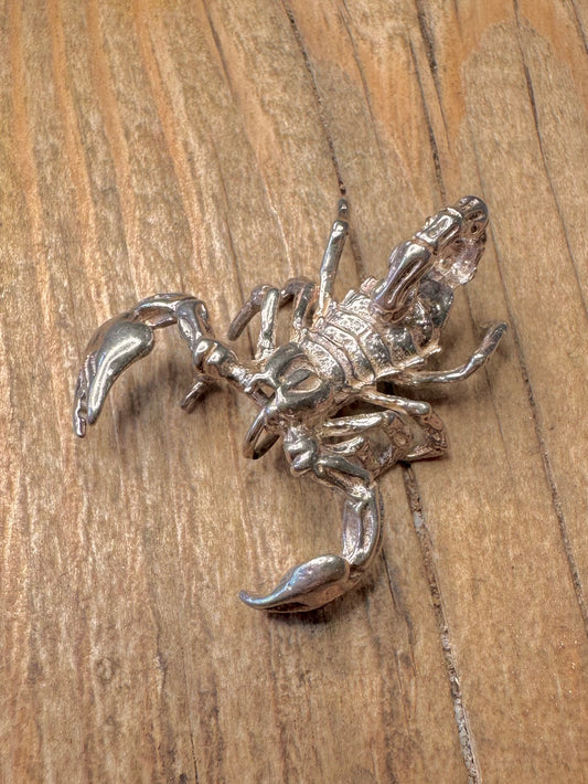 Vintage Large Scorpion 925 Sterling Silver Pendant