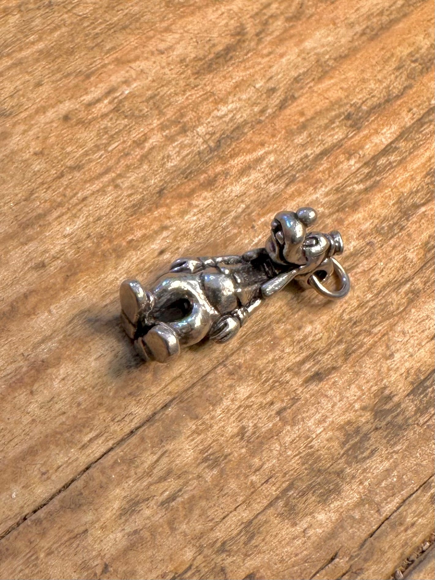 Goofy 1970er Disney 925er Sterling Silber Charm Anhänger