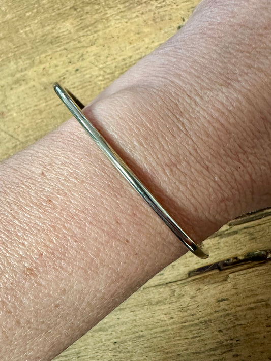 Abstract Square 925 Silver Bangle