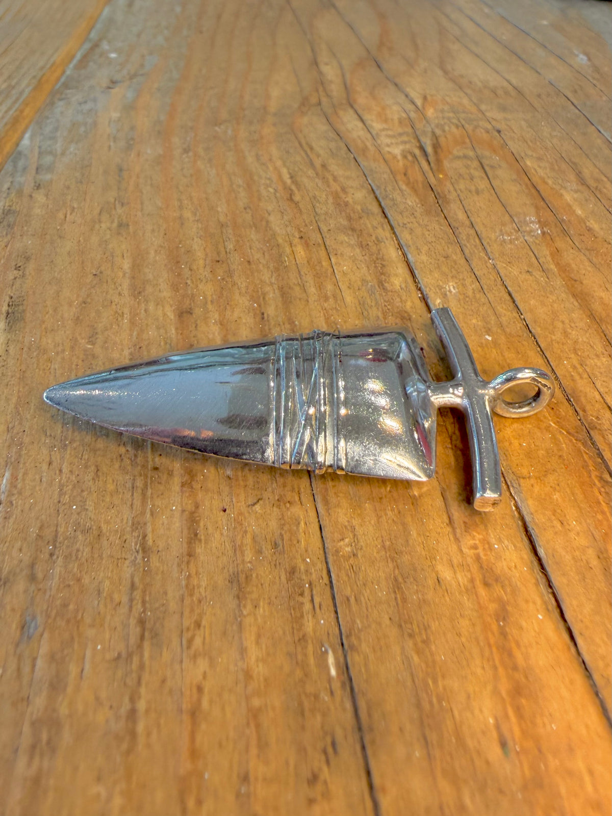 Pointed Wrap Design 925 Sterling Silver Pendant