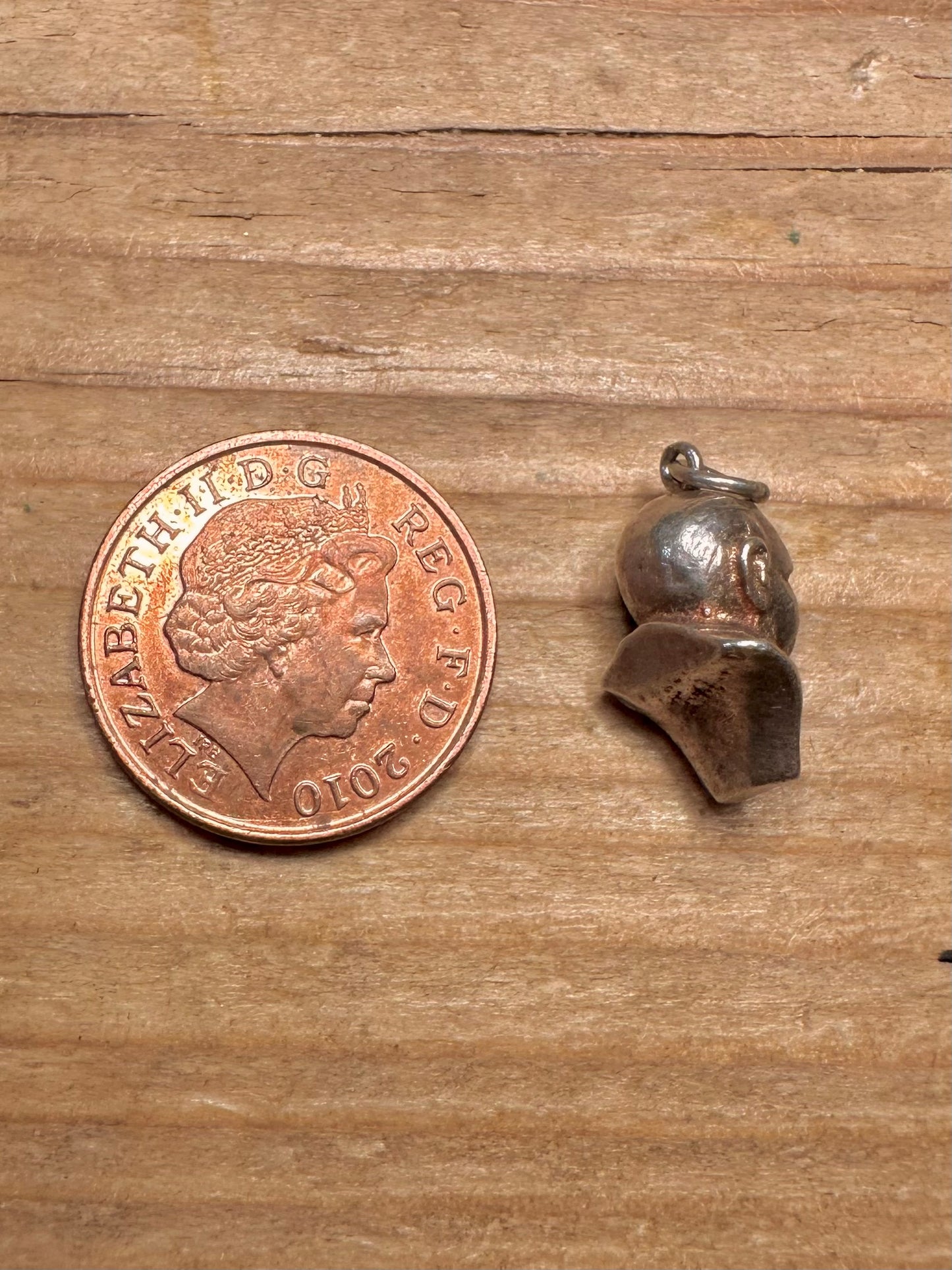 Vintage Winston Churchill Bust 925 Sterling Silver Charm Pendant