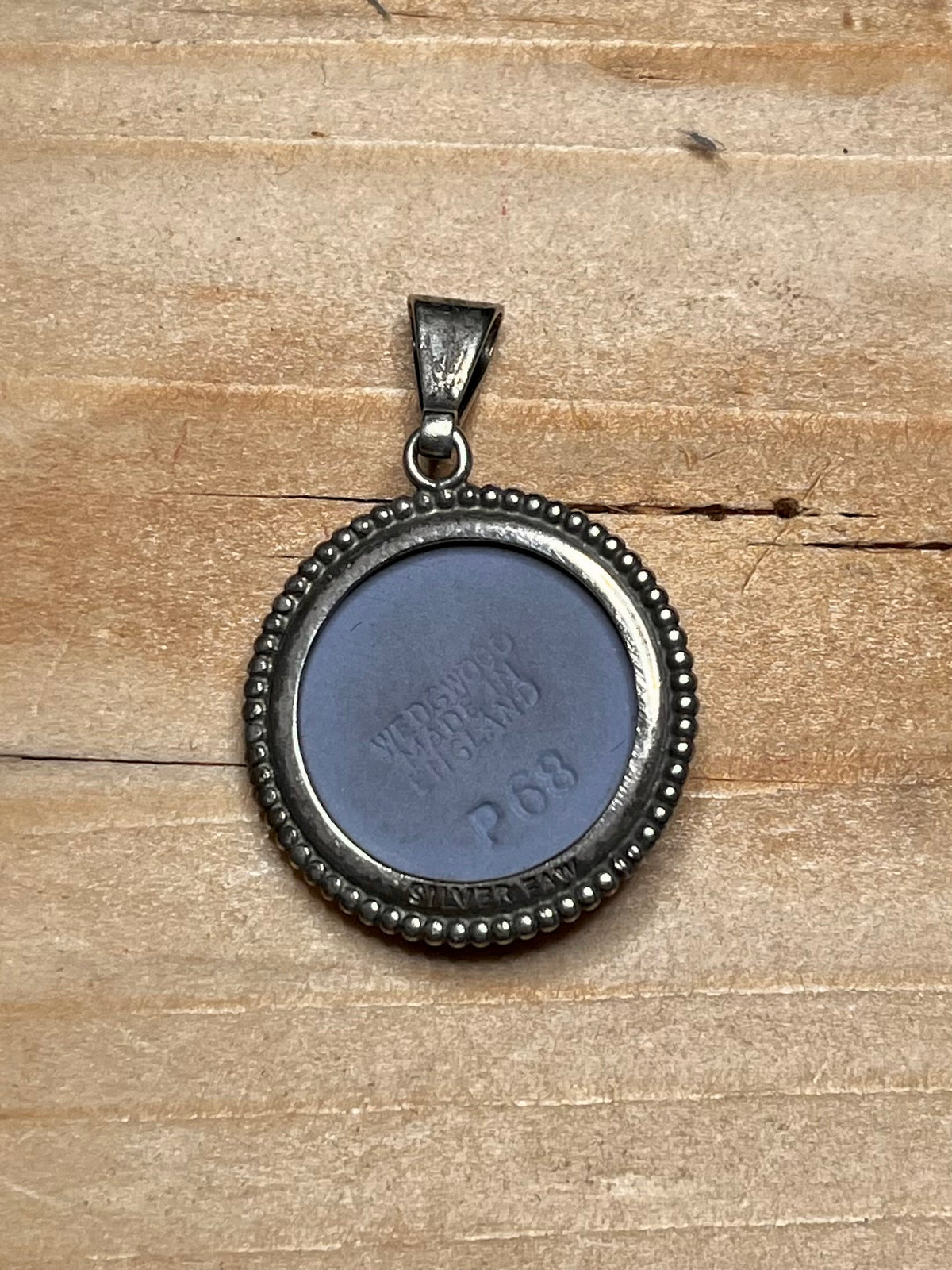 Wedgwood Blue and White Made in England 925 Sterling Silver Pendant