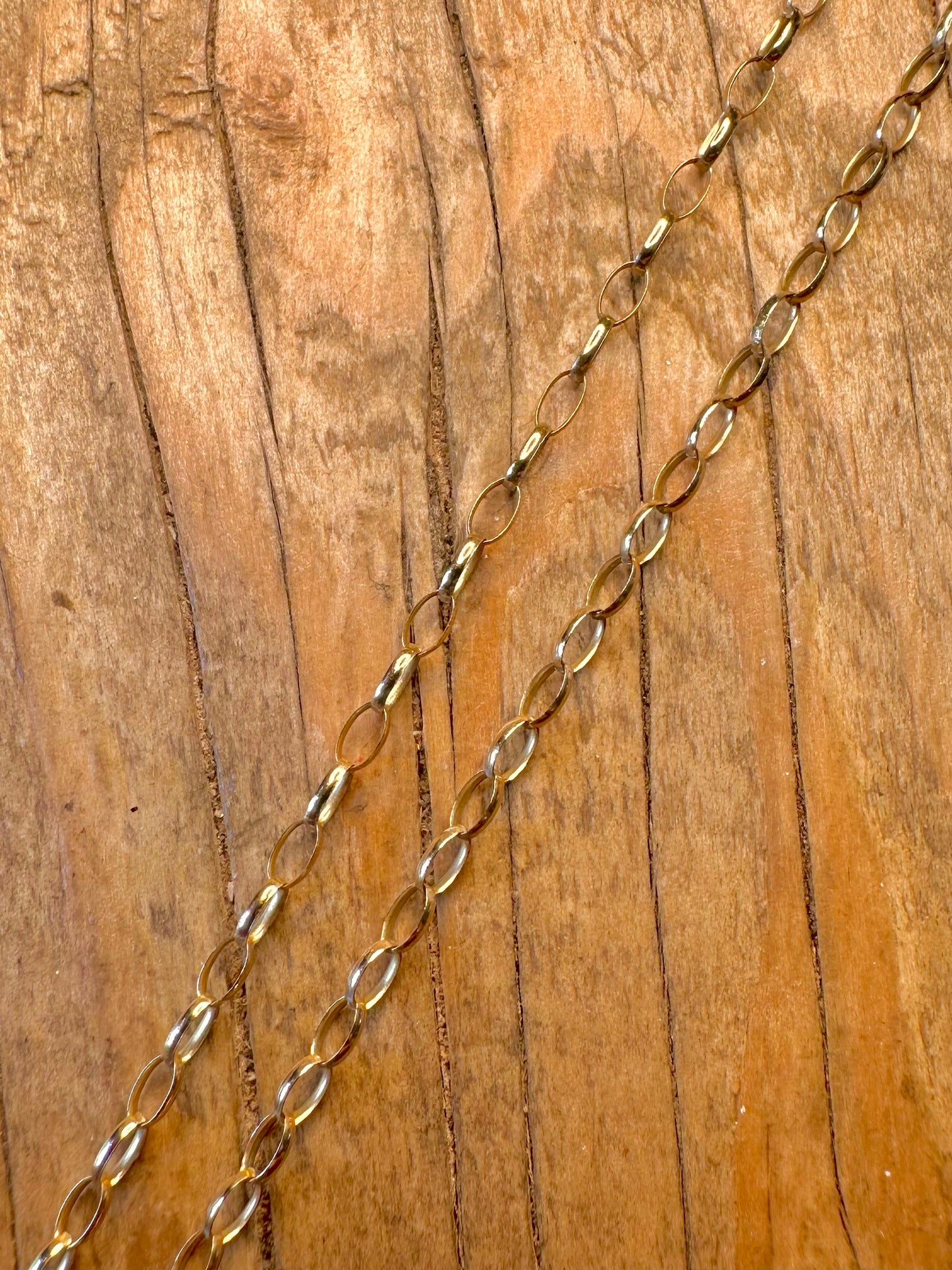 9ct Gold 1987 Oval Chain 18 inch Necklace
