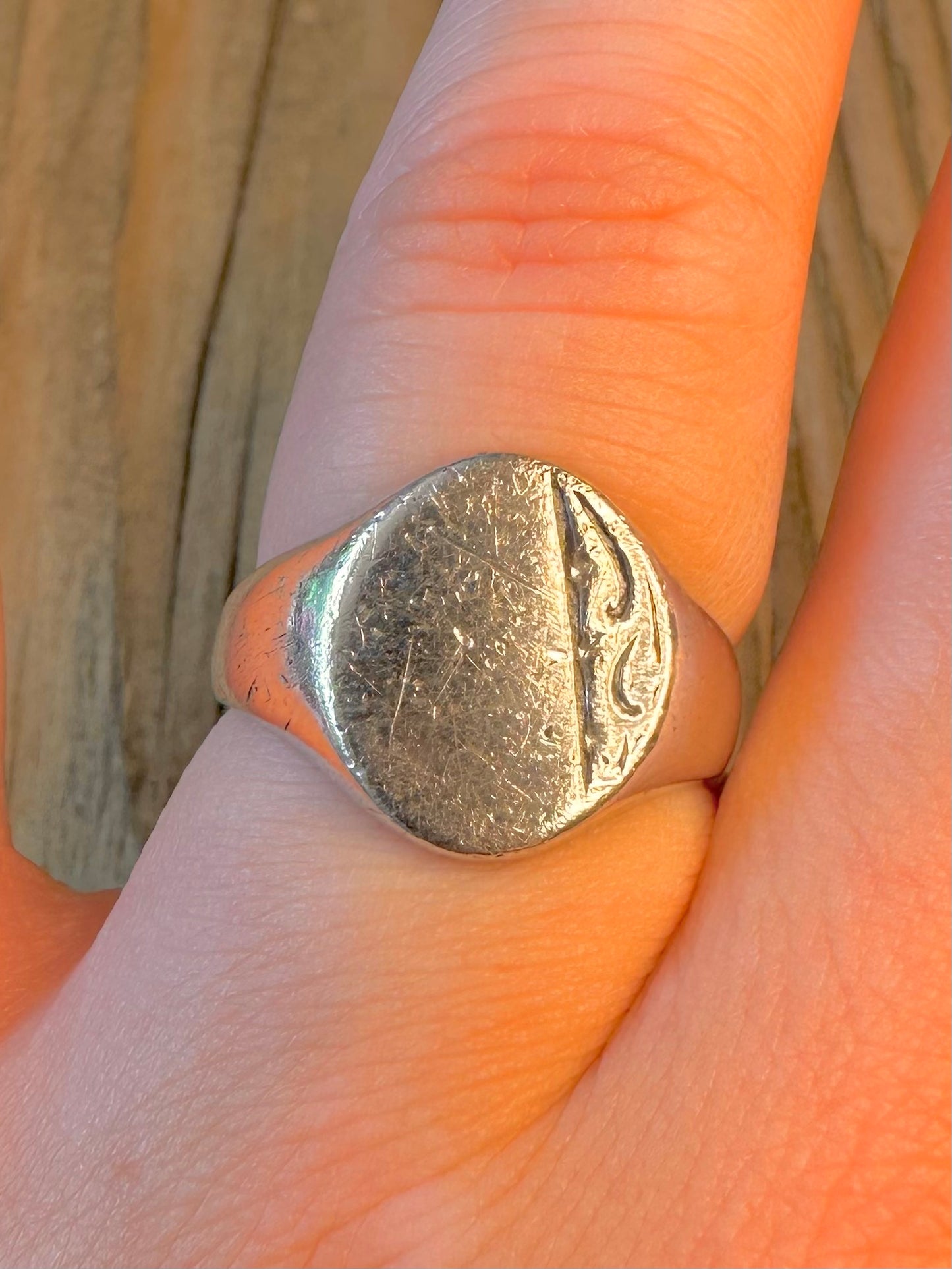 Signet 1978 Engraved 925 Sterling Silver Size Q Ring