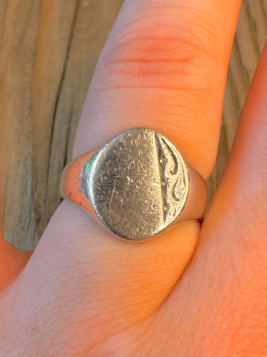 Signet 1978 Engraved 925 Sterling Silver Size Q Ring