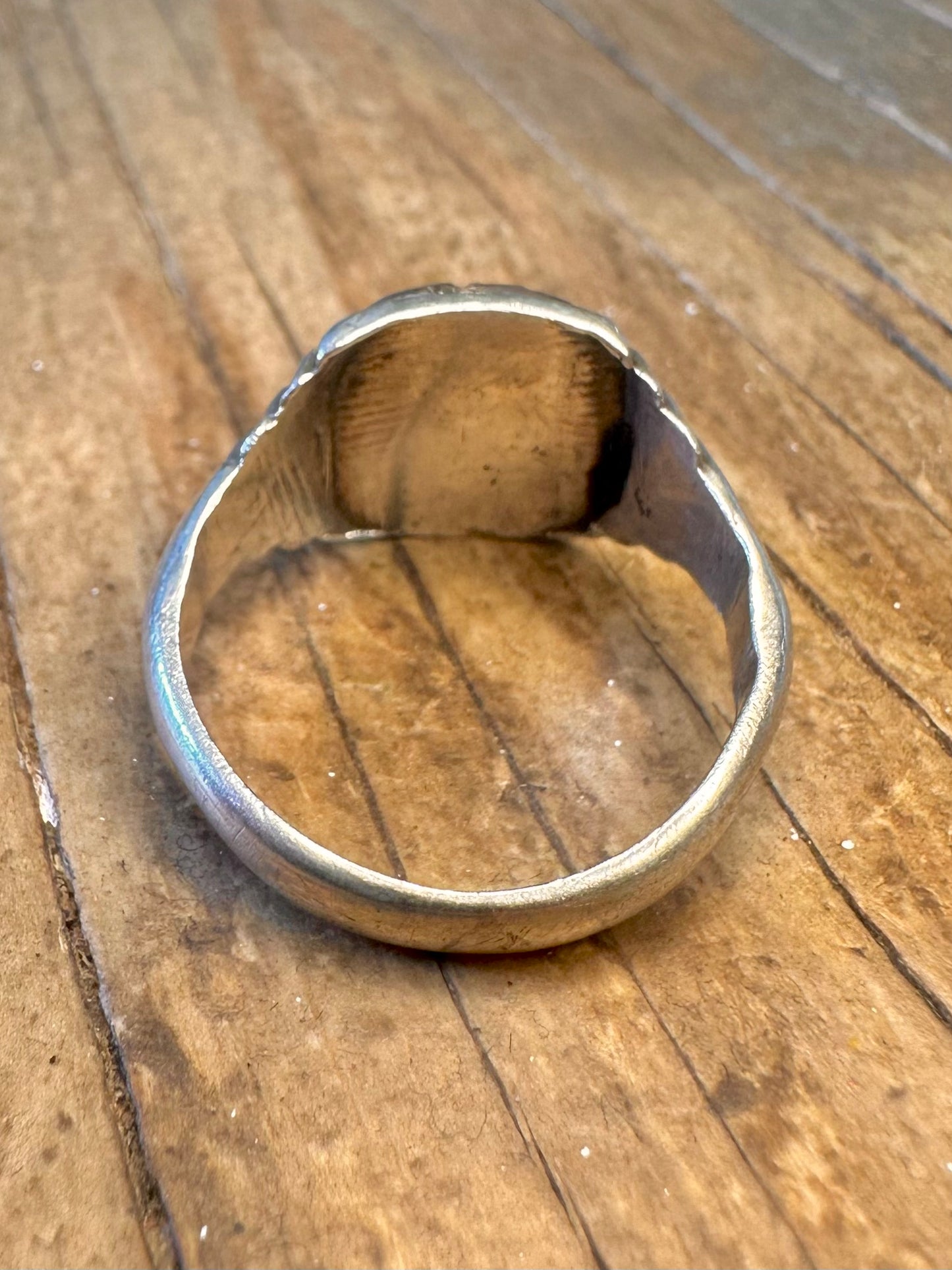 Abalone 1968 Siegelring 925er Sterlingsilber Größe Q